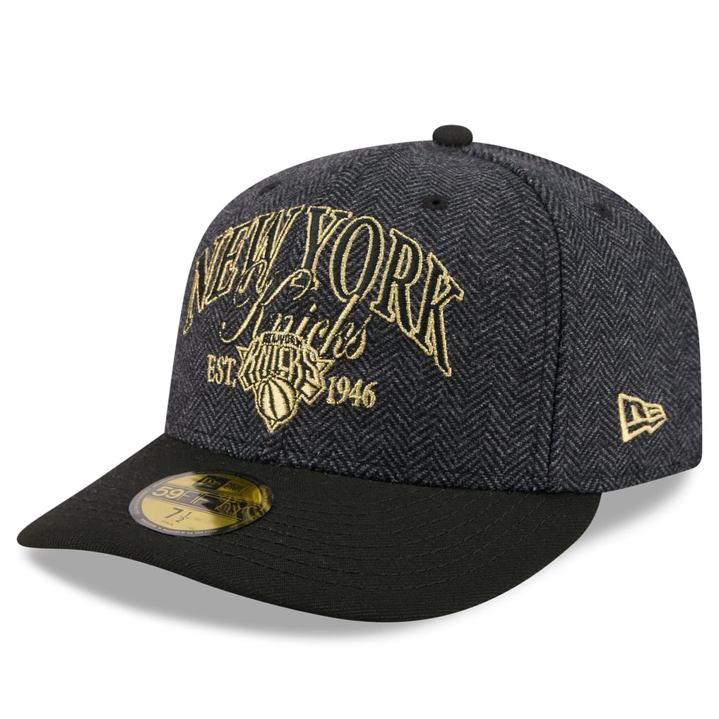 New York Knicks New Era Faux Wool 59FIFTY Fitted Hat - Charcoal/Black