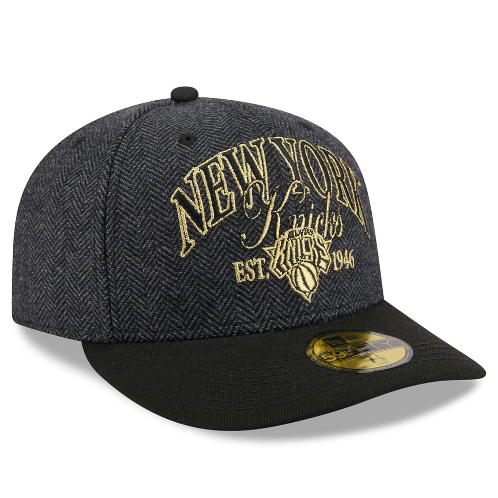New York Knicks New Era Faux Wool 59FIFTY Fitted Hat - Charcoal/Black