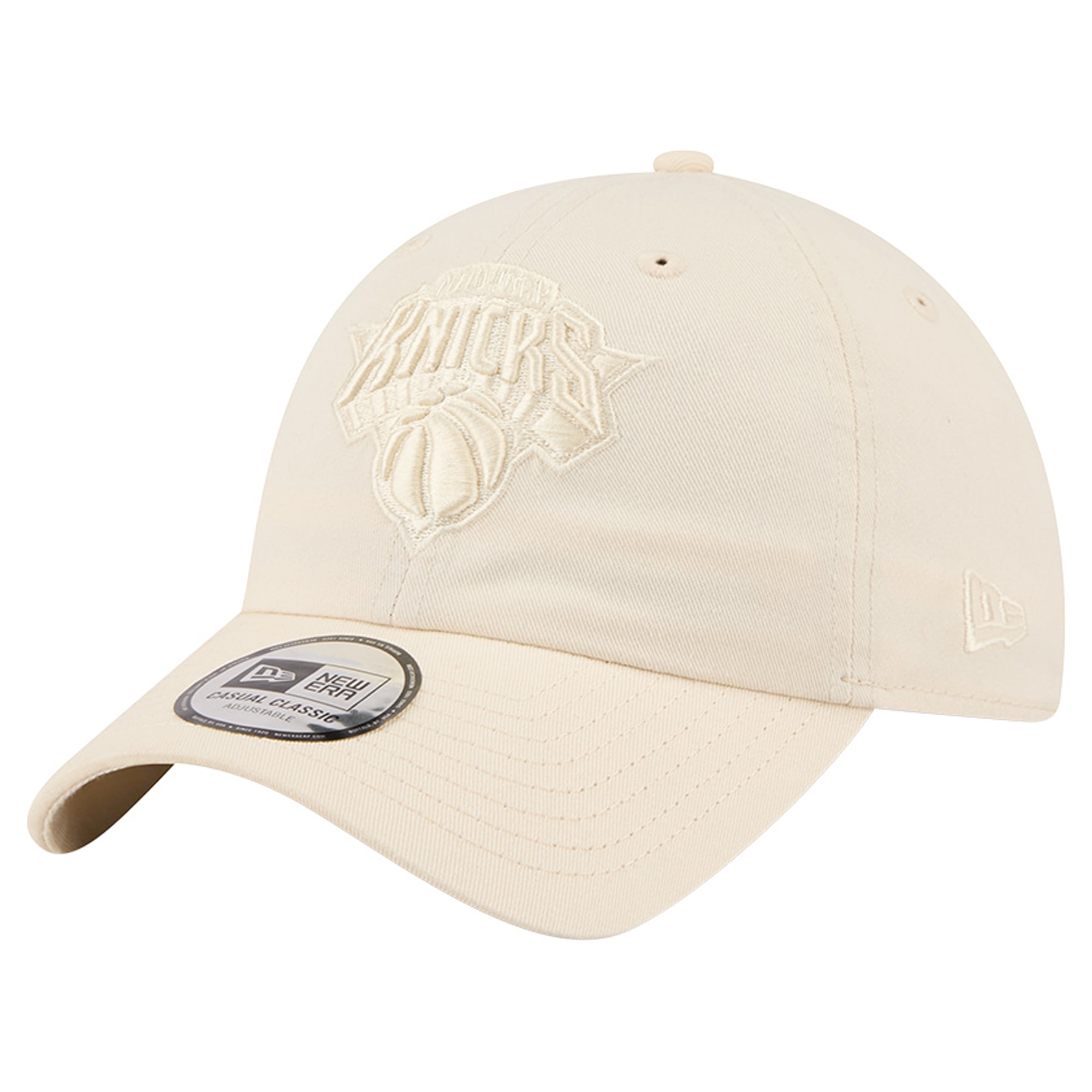 Casquette New Era crème pour homme, York Knicks, coloris assorti, style classique décontracté et ajustable