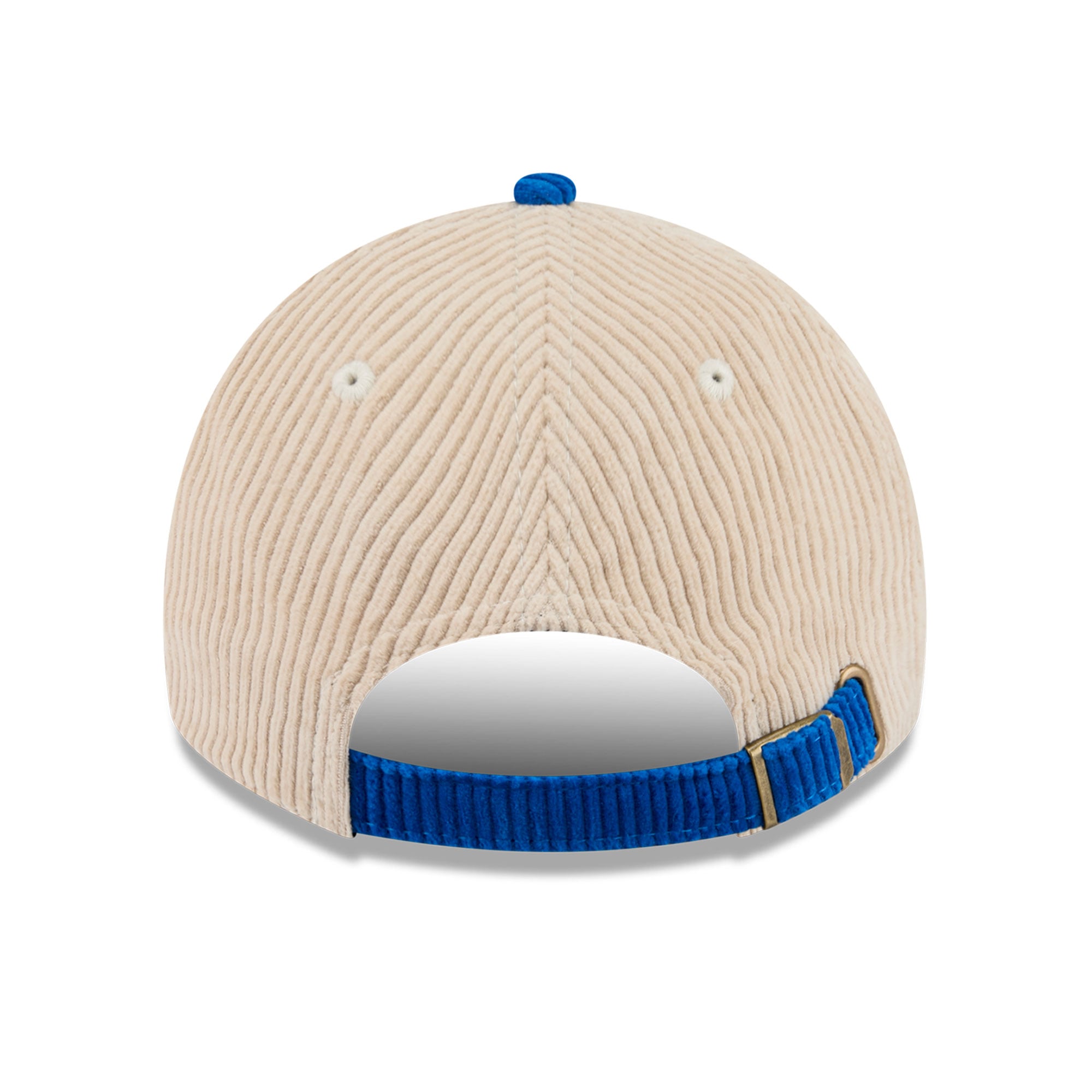 Casquette New Era pour homme, crème/bleu, New York Knicks, en velours côtelé ton sur ton, style classique et ajustable