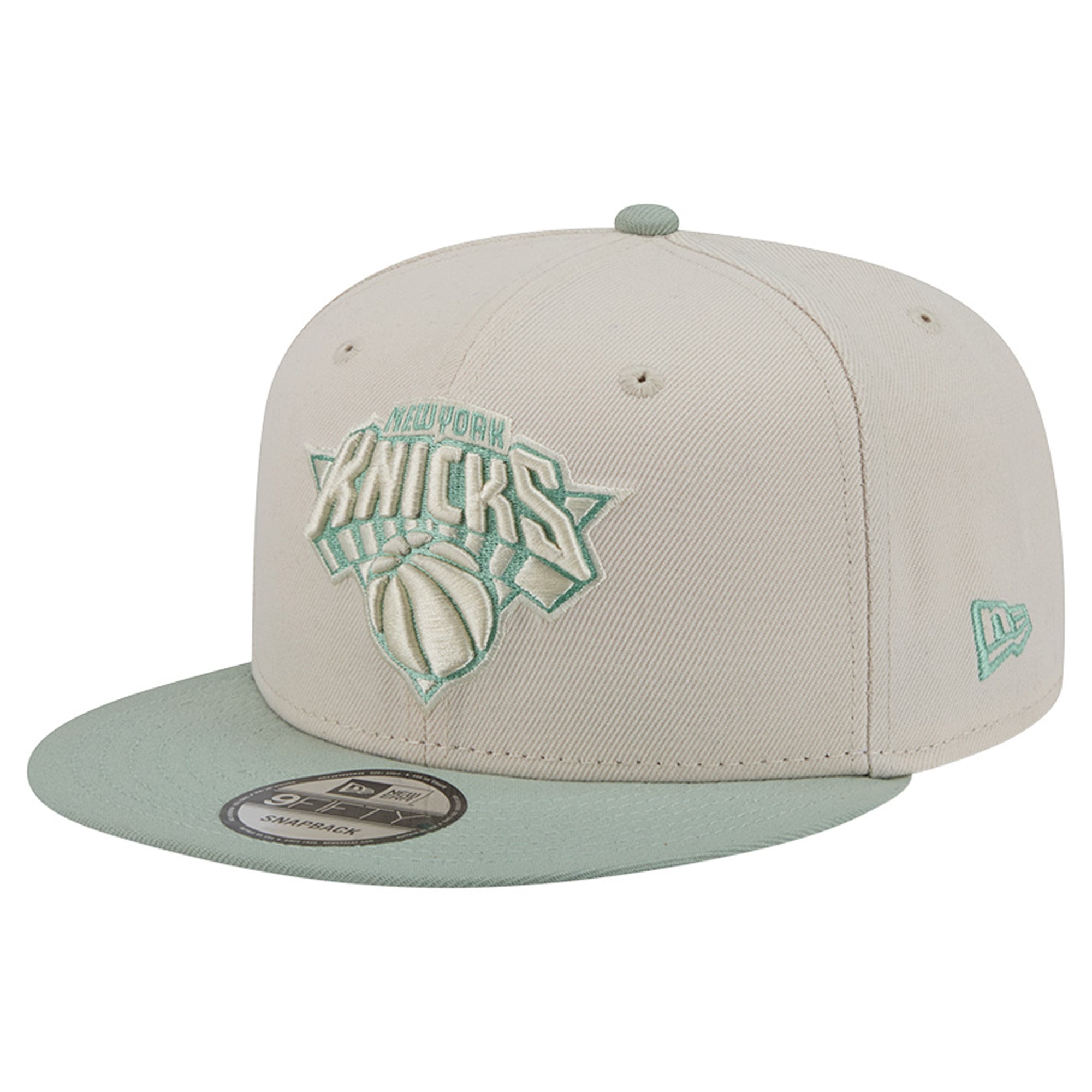 Men's New York Knicks  New Era Cream/Light Green Color Pack 9FIFTY Snapback Hat