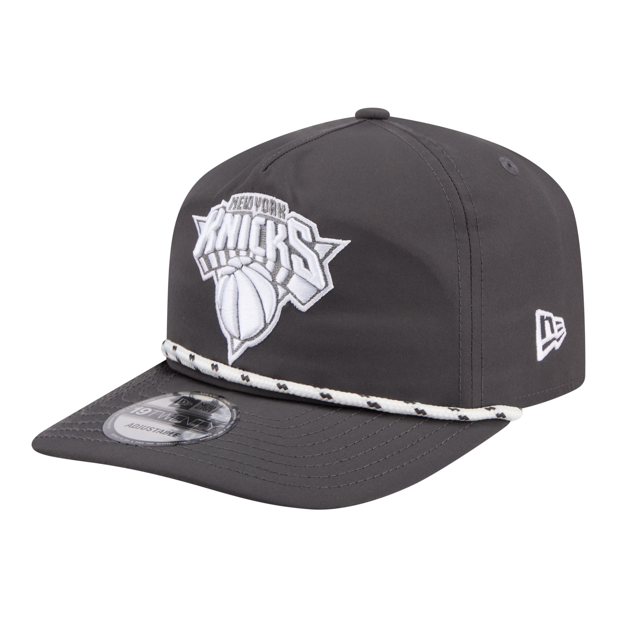 Men's New York Knicks New Era Graphite Tonal Rope 19TWENTY Adjustable Hat