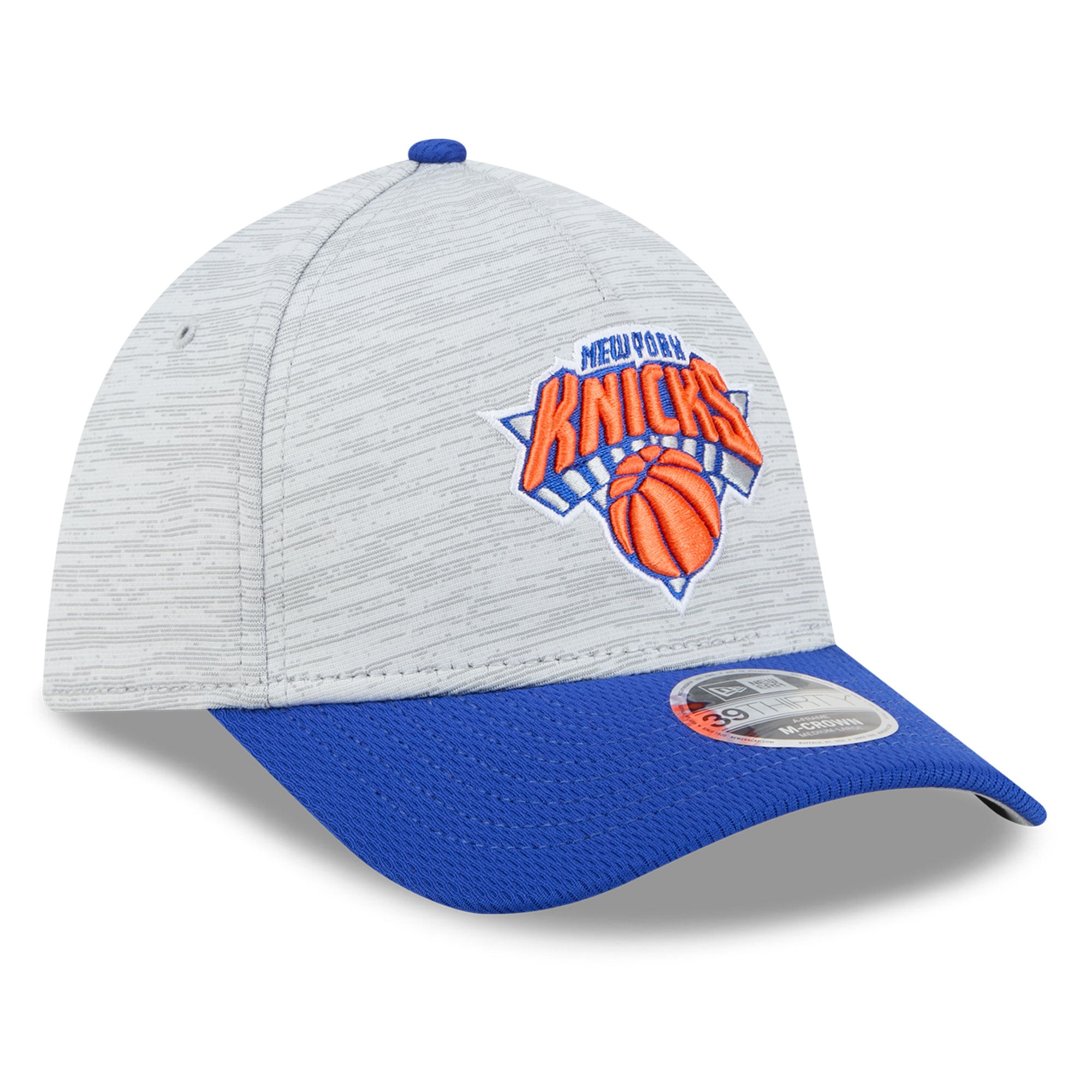 Casquette New Era grise York Knicks 39THIRTY M-Crown Tech Stretch pour homme