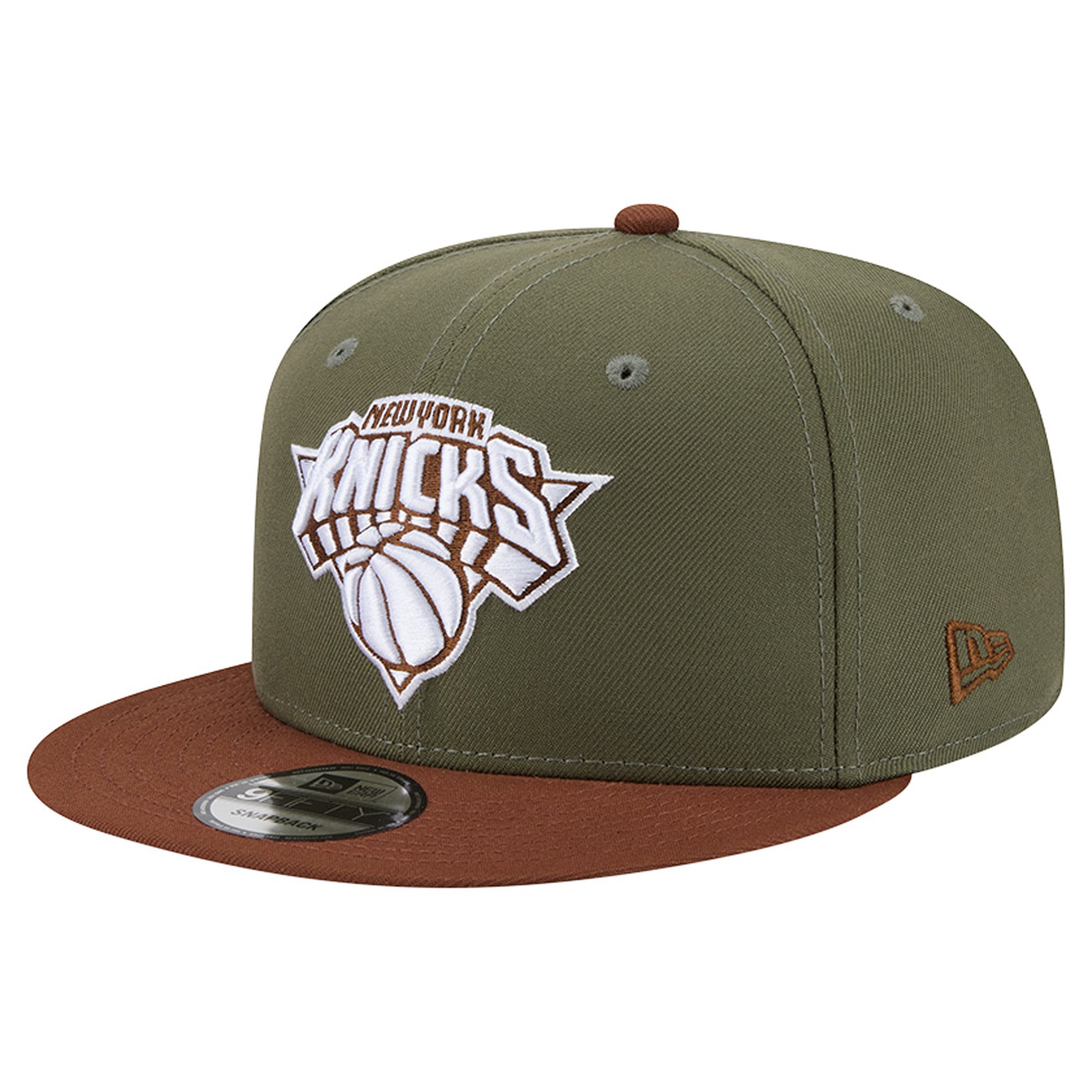 Men's New York Knicks  New Era Green/Brown Color Pack 9FIFTY Snapback Hat