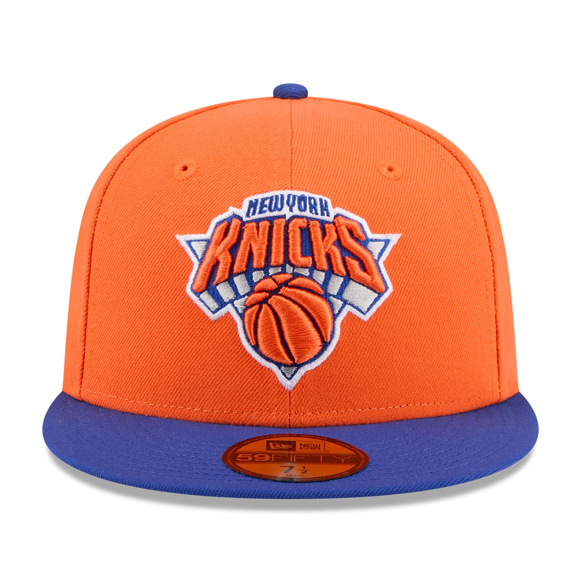 Men's New Era Orange York Knicks Two-Tone 59FIFTY Fitted Hat