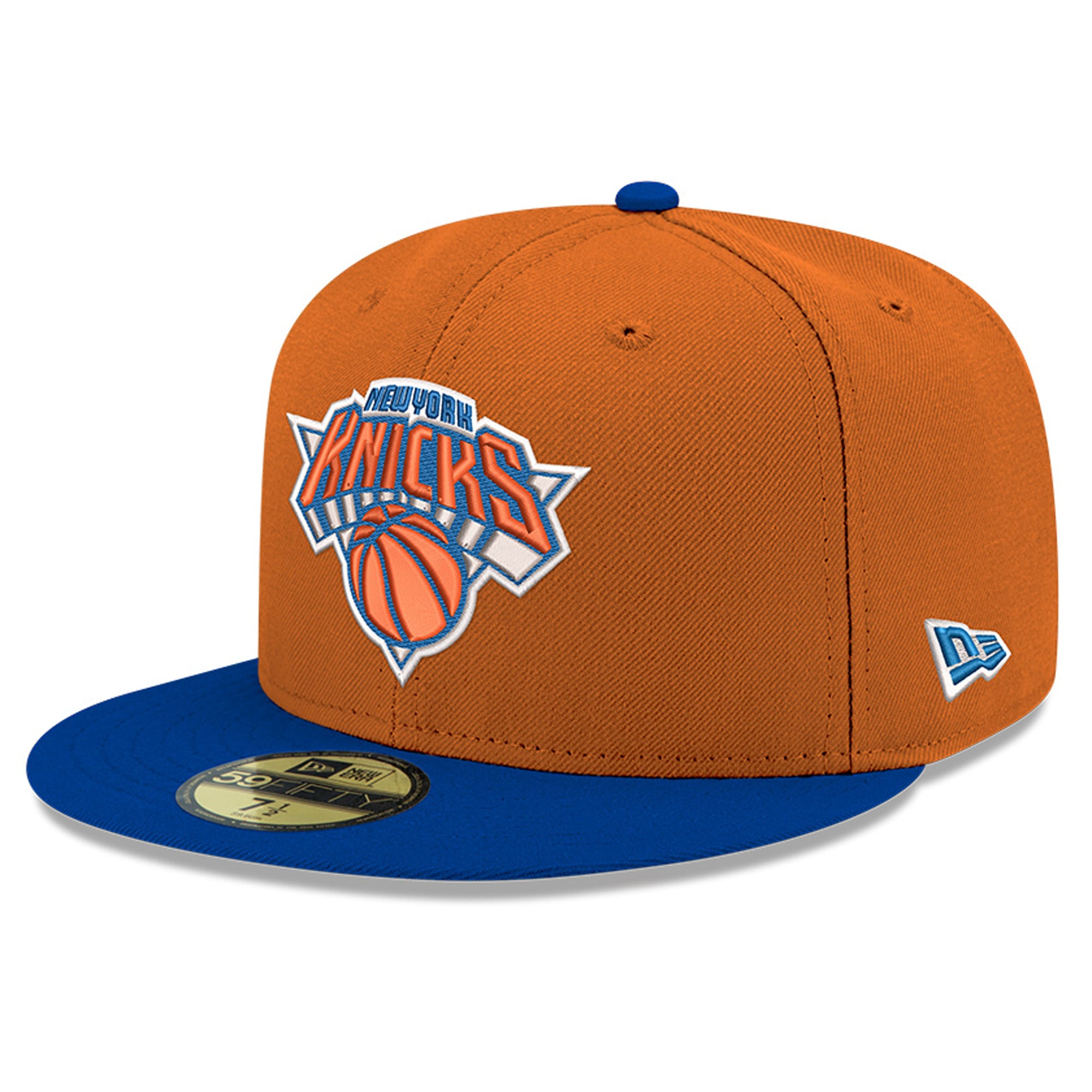 Men's New York Knicks New Era Orange Two-Tone 59FIFTY Fitted Hat