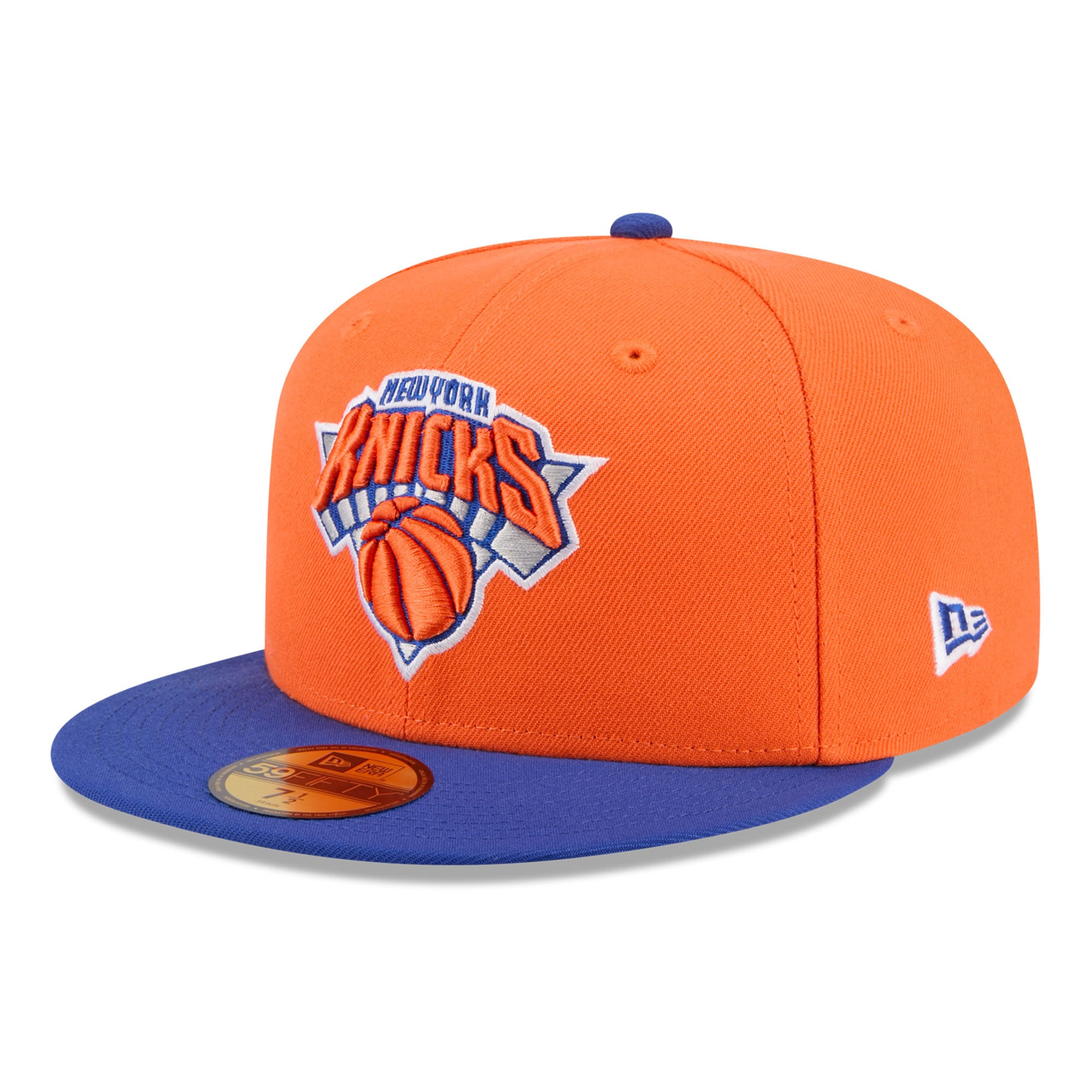 Men's New Era Orange York Knicks Two-Tone 59FIFTY Fitted Hat