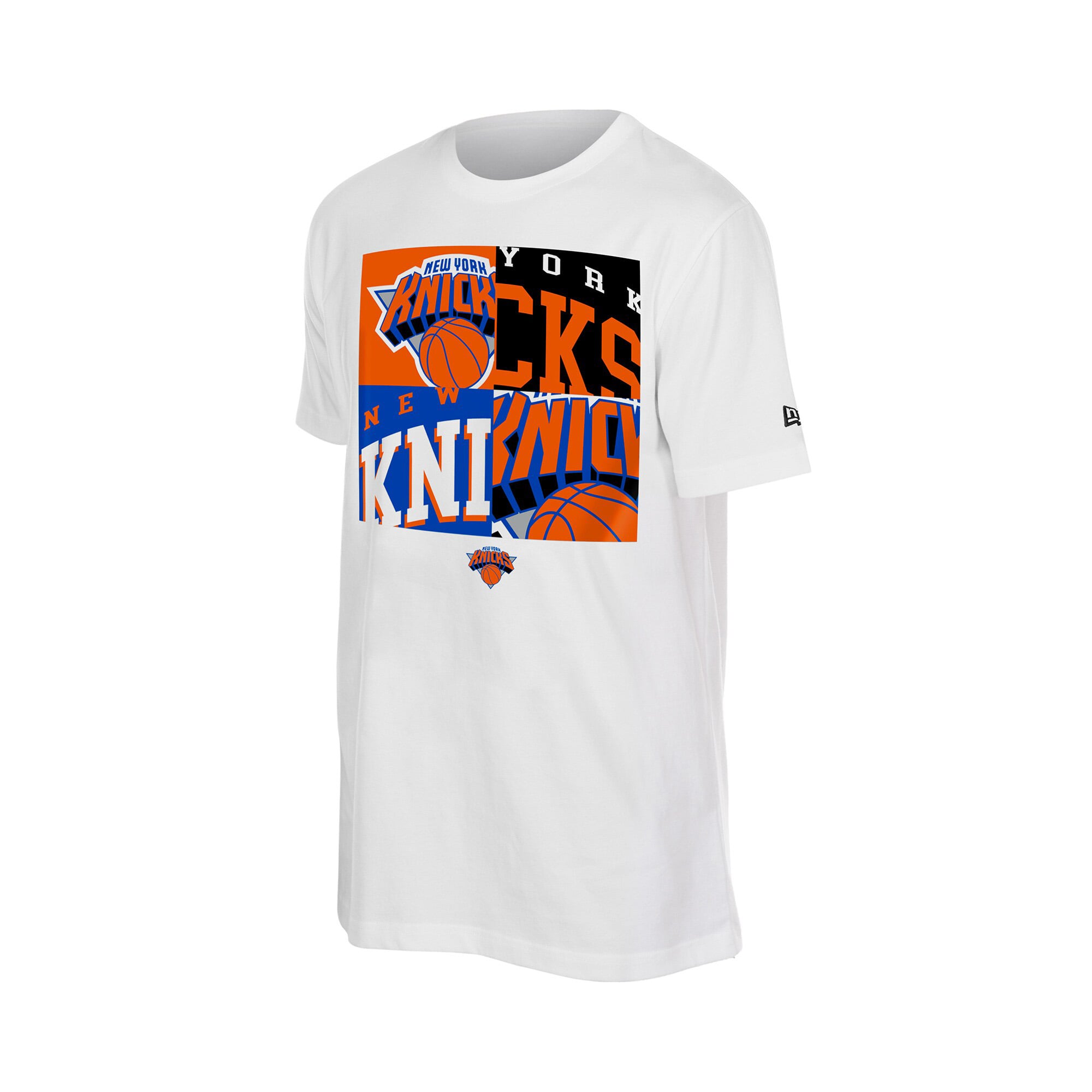 T-shirt New Era blanc pour homme avec logo York Knicks