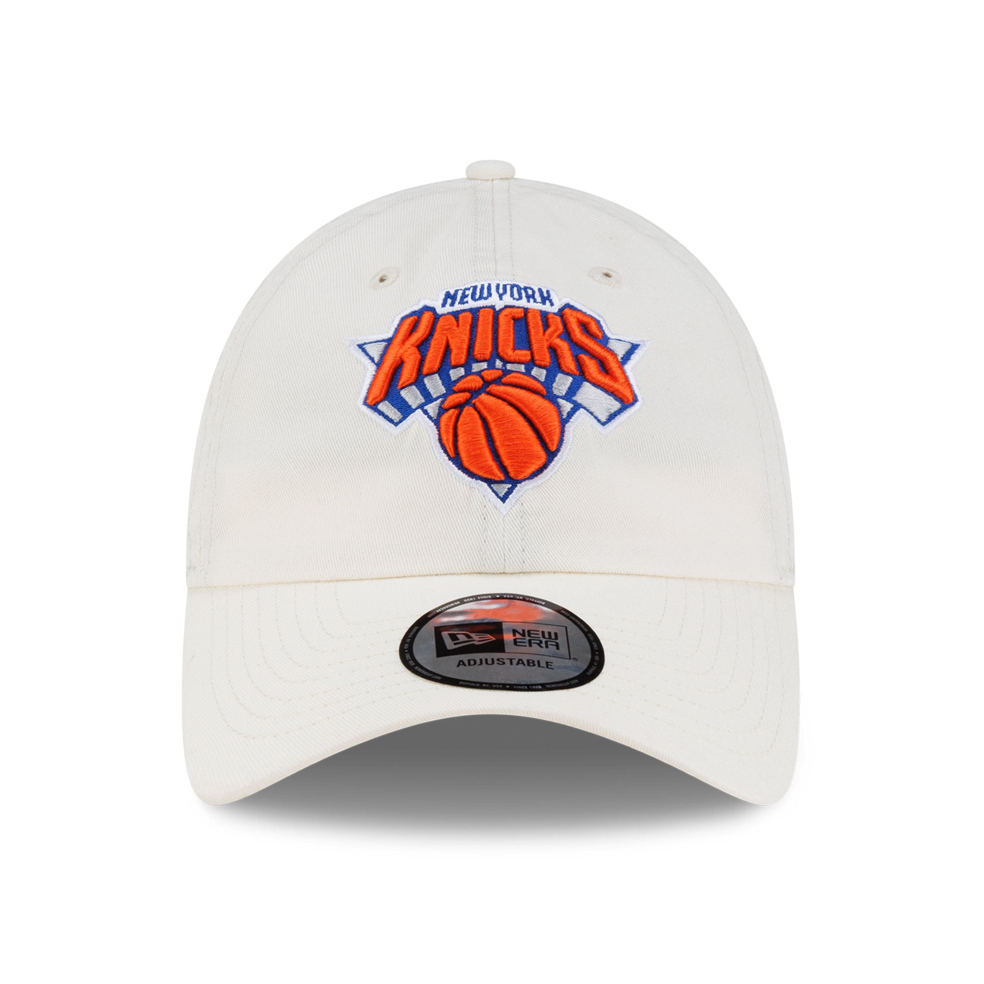Casquette ajustable New Era blanche New York Knicks pour homme