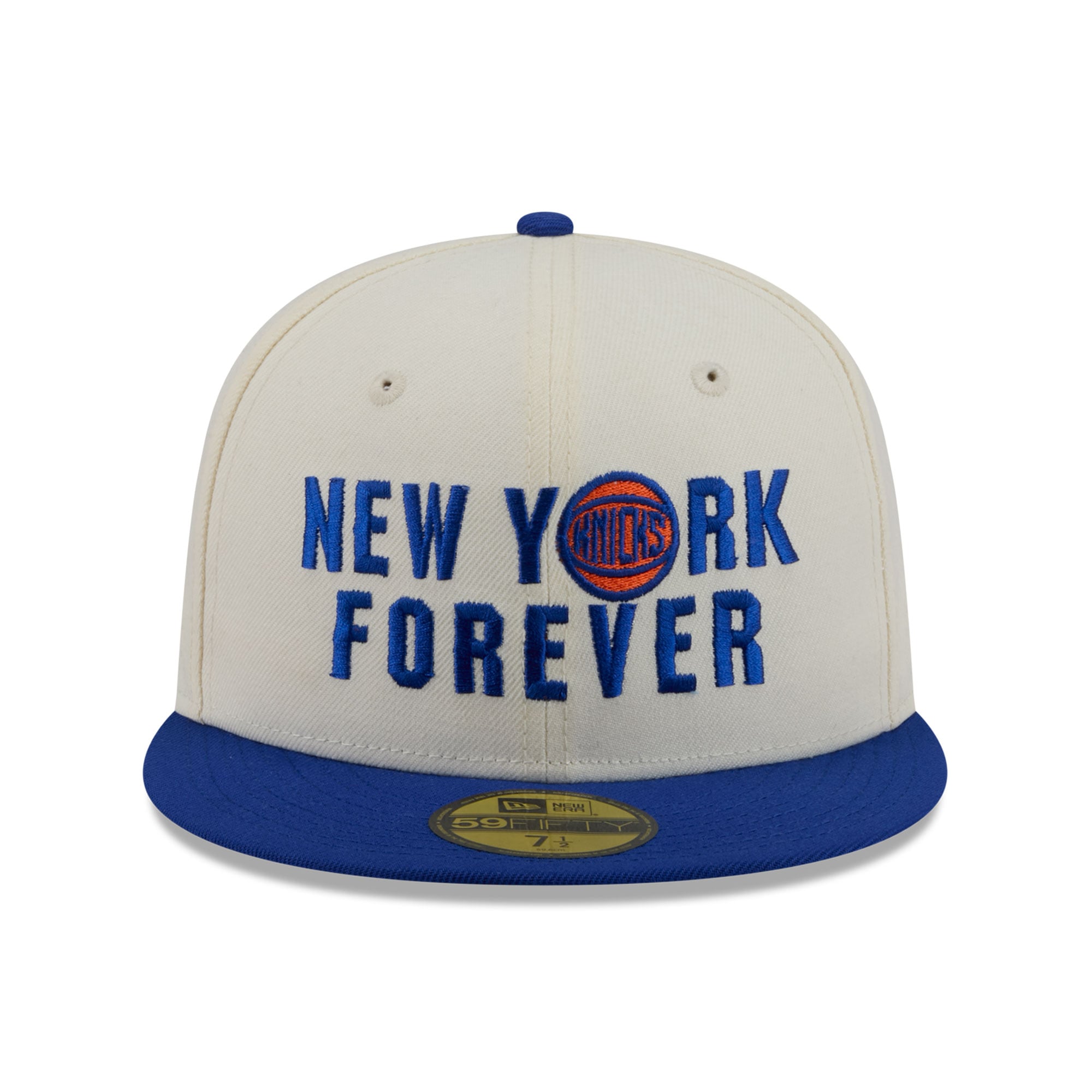 Men's New Era White York Knicks NY Forever 59FIFTY Fitted Hat