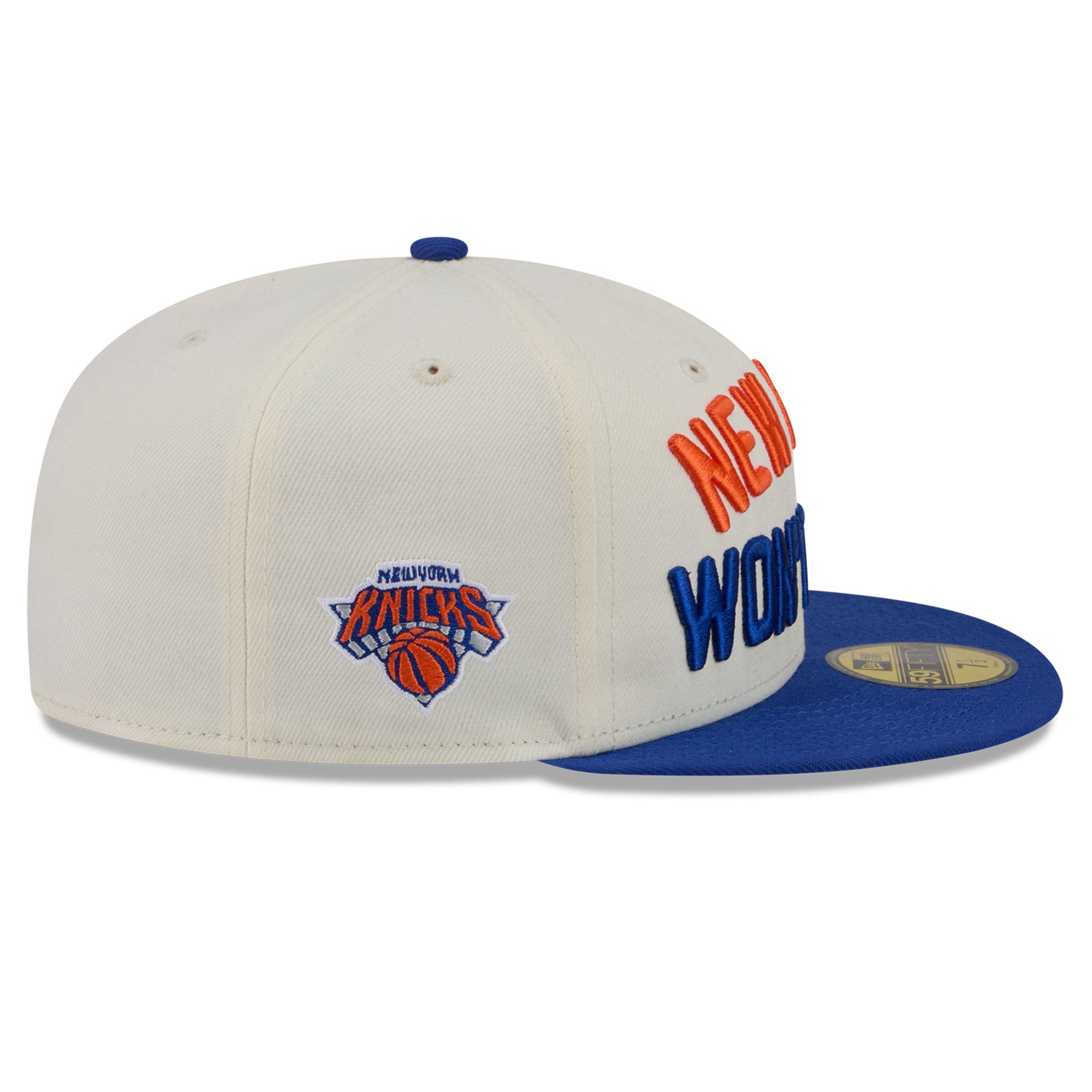 Men's New Era White York Knicks NY Won't Stop Chrome 59FIFTY Fitted Hat