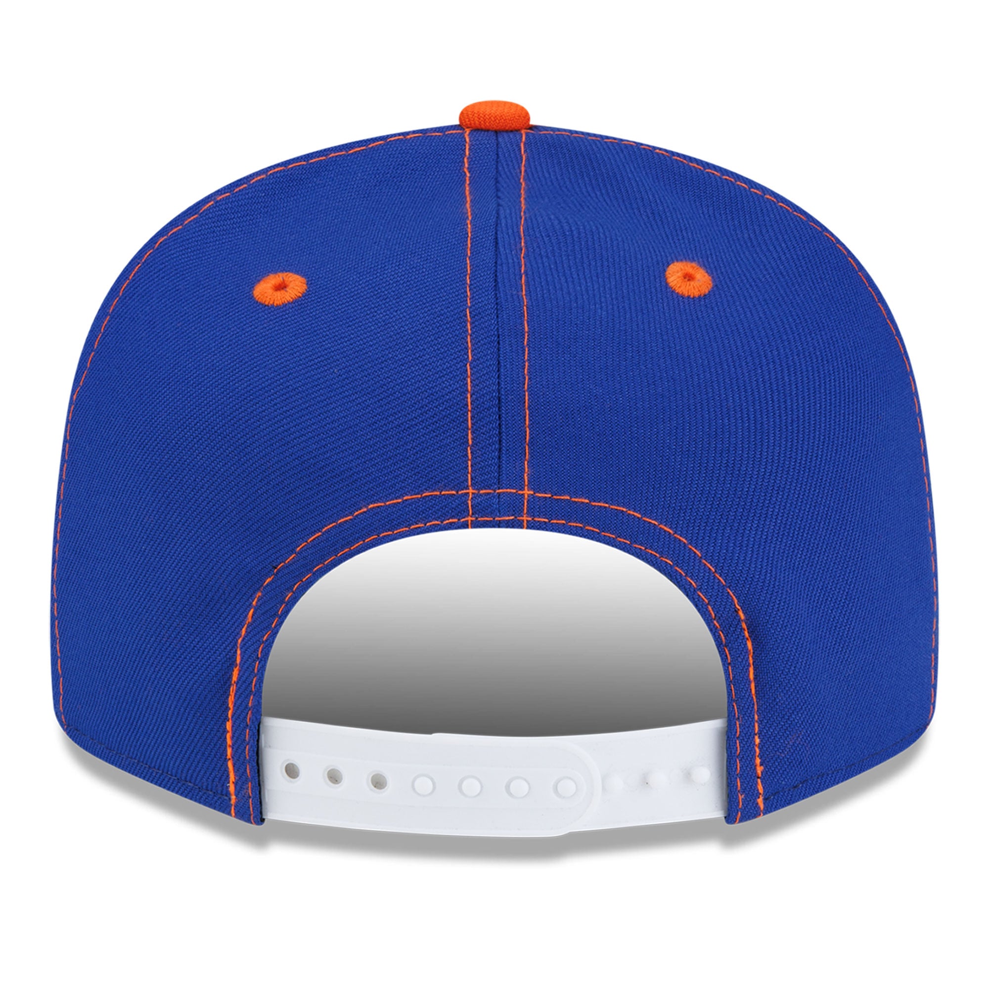 Casquette snapback New Era 9FIFTY Stitch blanche et orange pour homme, New Era New York Knicks.