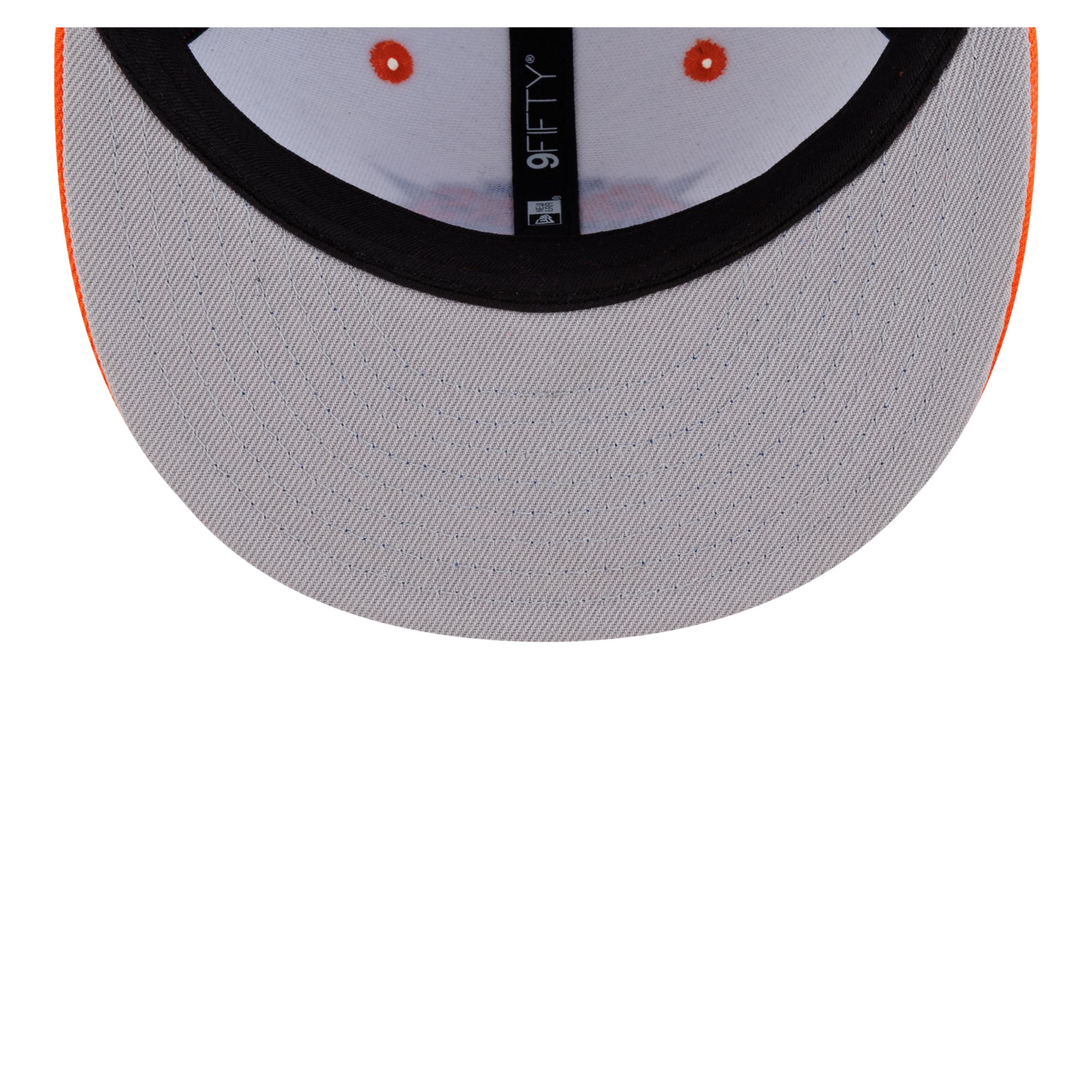 Casquette snapback New Era 9FIFTY Stitch blanche et orange pour homme, New Era New York Knicks.