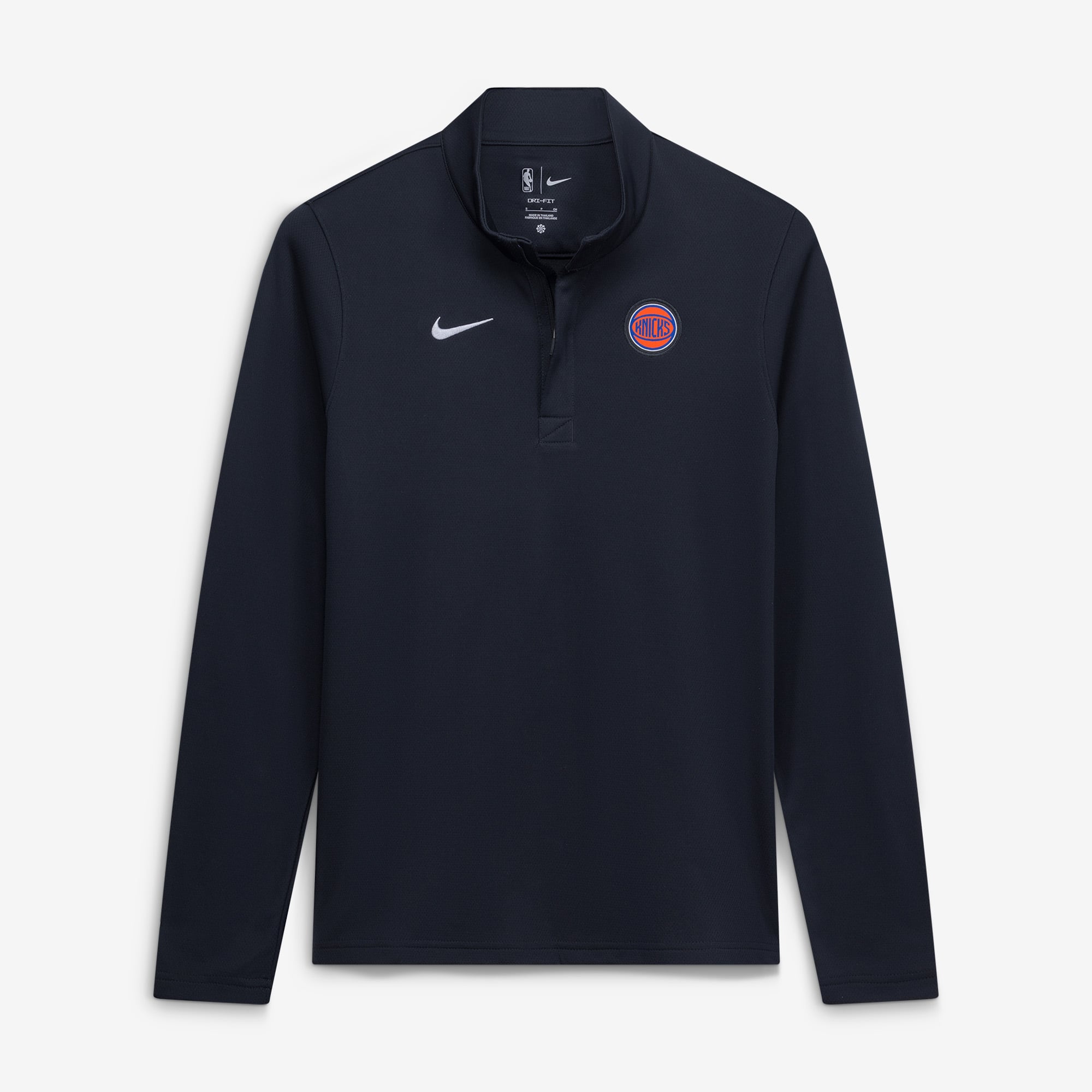 Haut Nike noir New York Knicks 2025/26 Authentic Coaches à quart de zip Dri-Fit pour homme