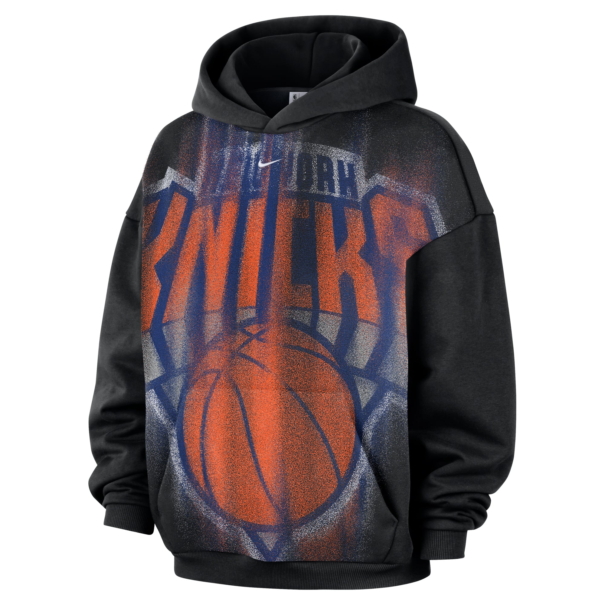 Men's Nike Black New York Knicks 2026 Standard Issue Practice Icon Fleece Pullover Hoodie