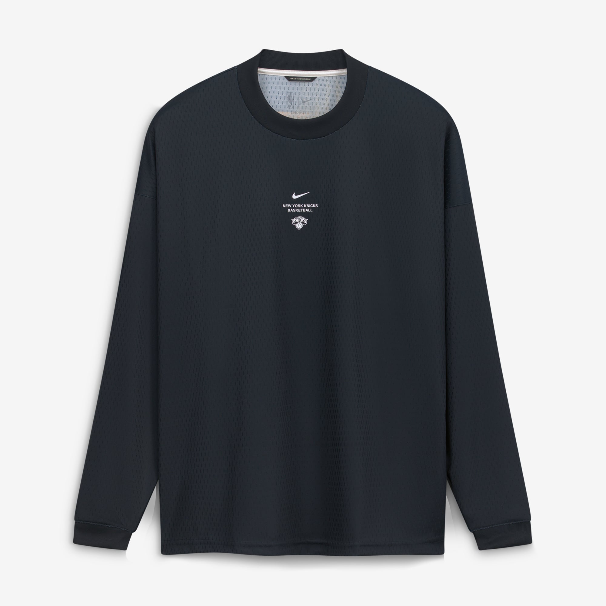 T-shirt à manches longues Nike noir New York Knicks 2026 Standard Issue pour homme