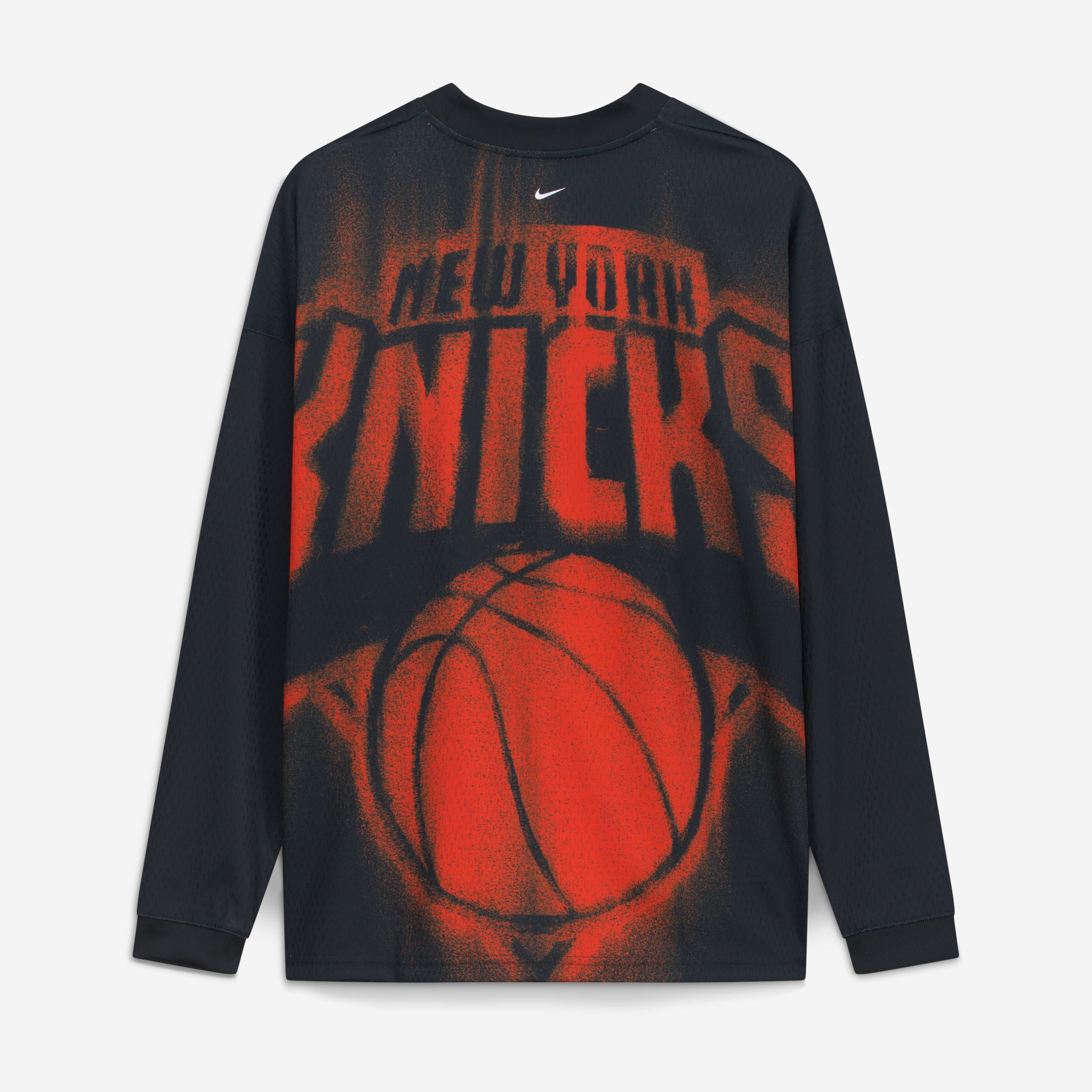 T-shirt à manches longues Nike noir New York Knicks 2026 Standard Issue pour homme