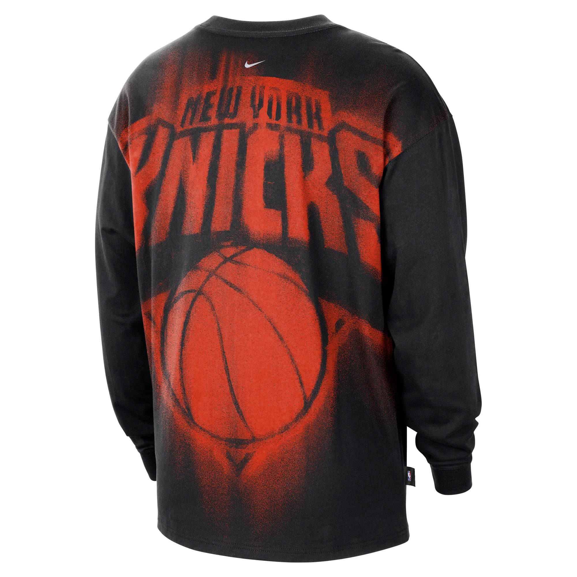 T-shirt à manches longues Nike noir New York Knicks 2026 Standard Issue pour homme