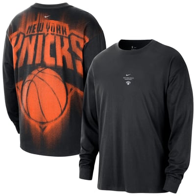 New York Knicks Nike 2026 Standard Issue Pre-Game Performance Long Sleeve T-Shirt - Black