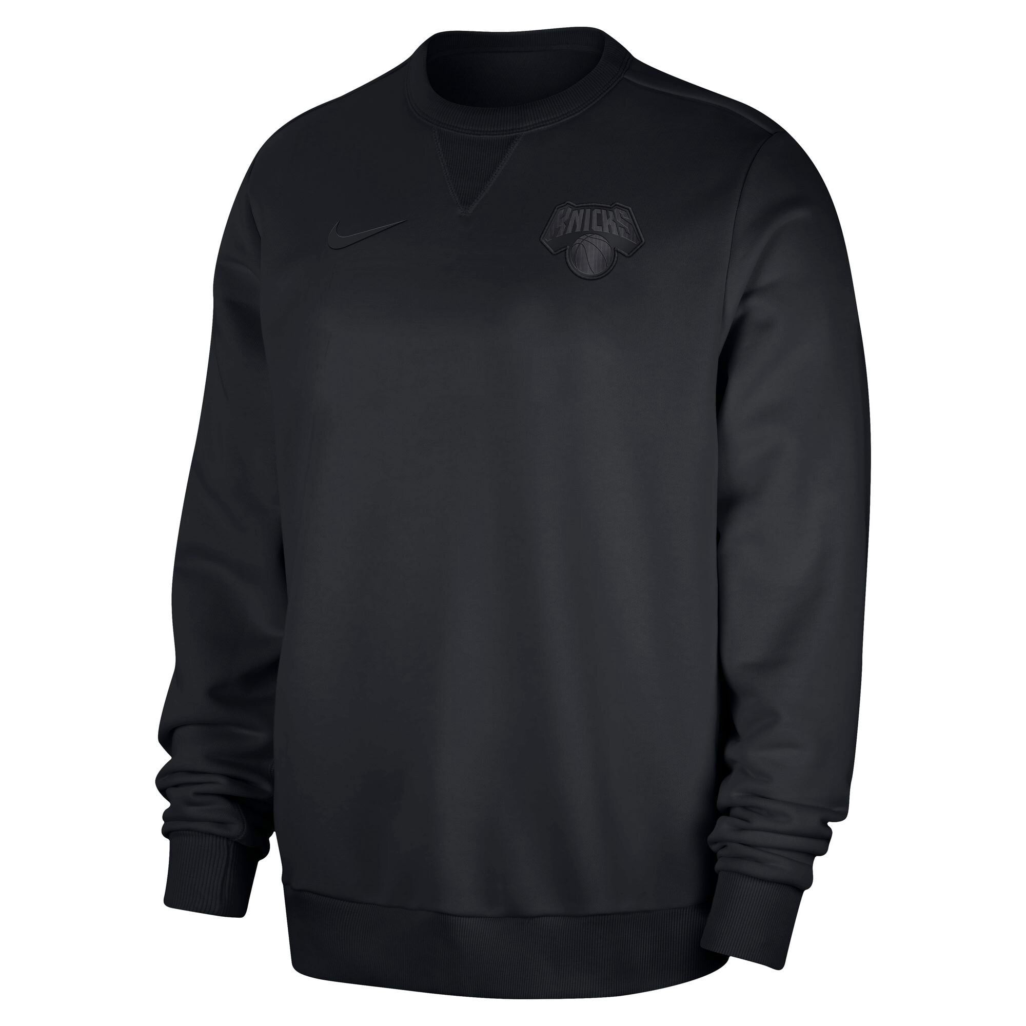 Sweat-shirt Nike noir authentique New York Knicks Standard Issue Travel Dri-FIT pour homme