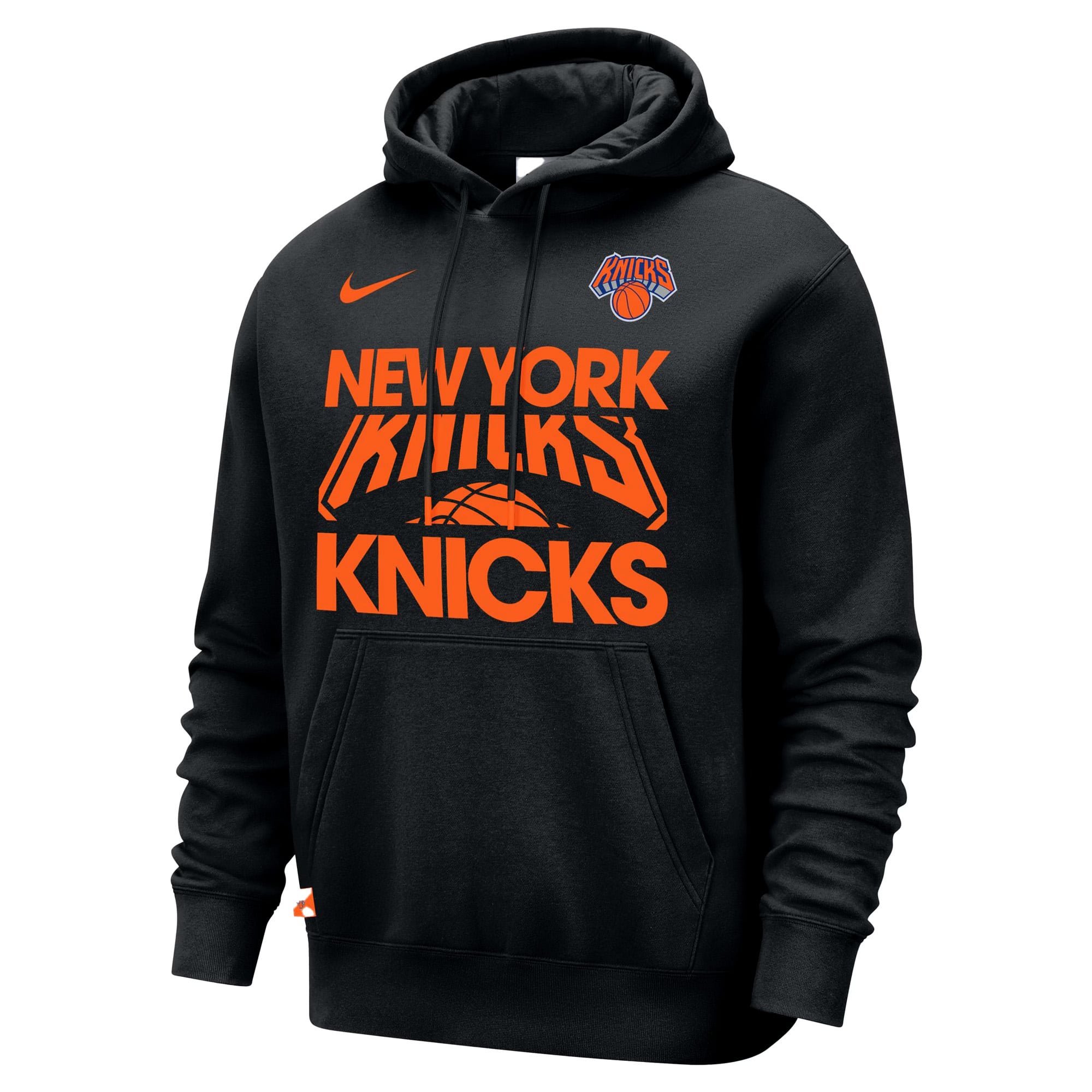 Men's Nike Black New York Knicks Courtside Club Pullover Hoodie