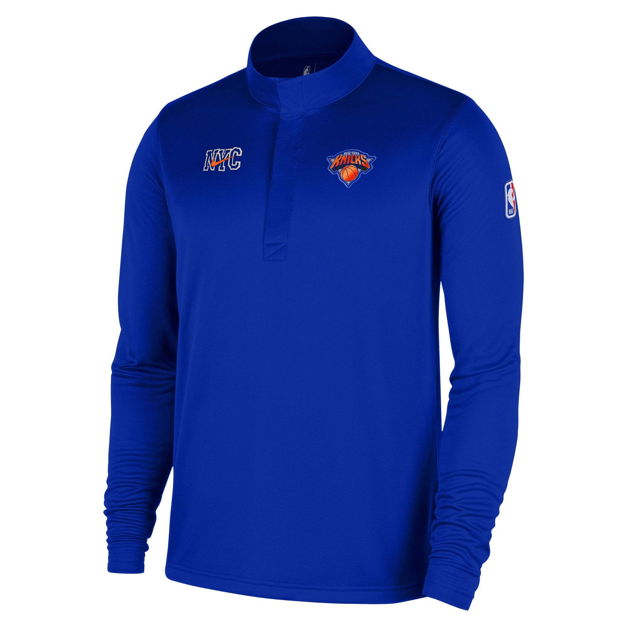 Men's Nike  Blue New York Knicks 2025/26 City Edition Remix Authentic Coaches Dri-FIT Half-Zip Top