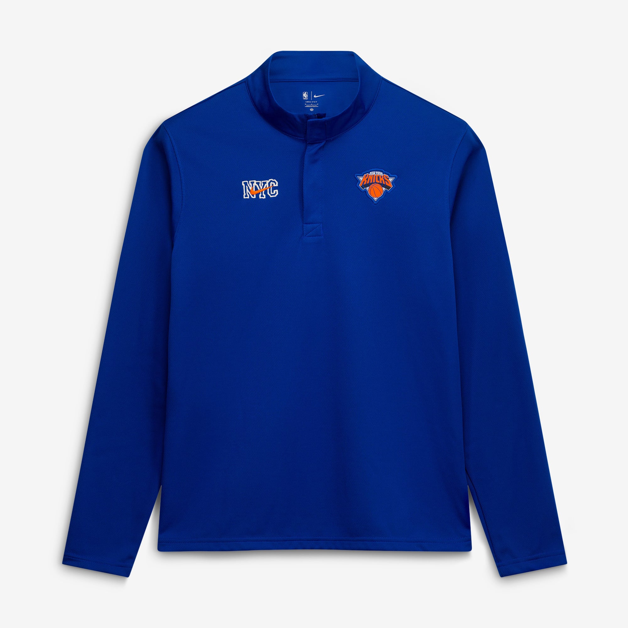 Men's Nike  Blue New York Knicks 2025/26 City Edition Remix Authentic Coaches Dri-FIT Half-Zip Top