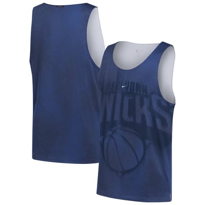 New York Knicks Nike 2026 Standard Issue Practice Icon Mesh Reversible Jersey - Blue/White