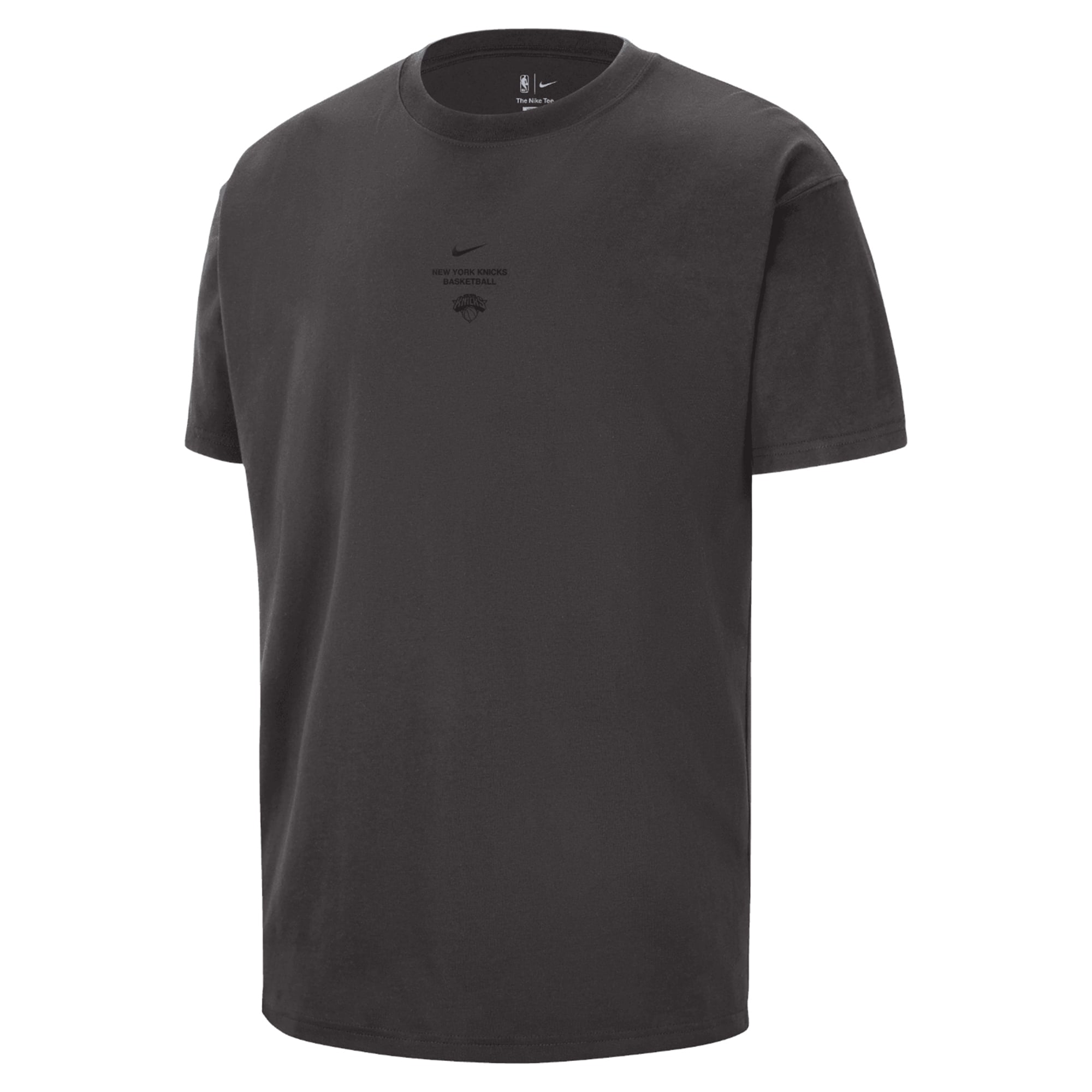 Men's Nike Charcoal New York Knicks 2026 Standard Issue Pre-Game Max 90 T-Shirt