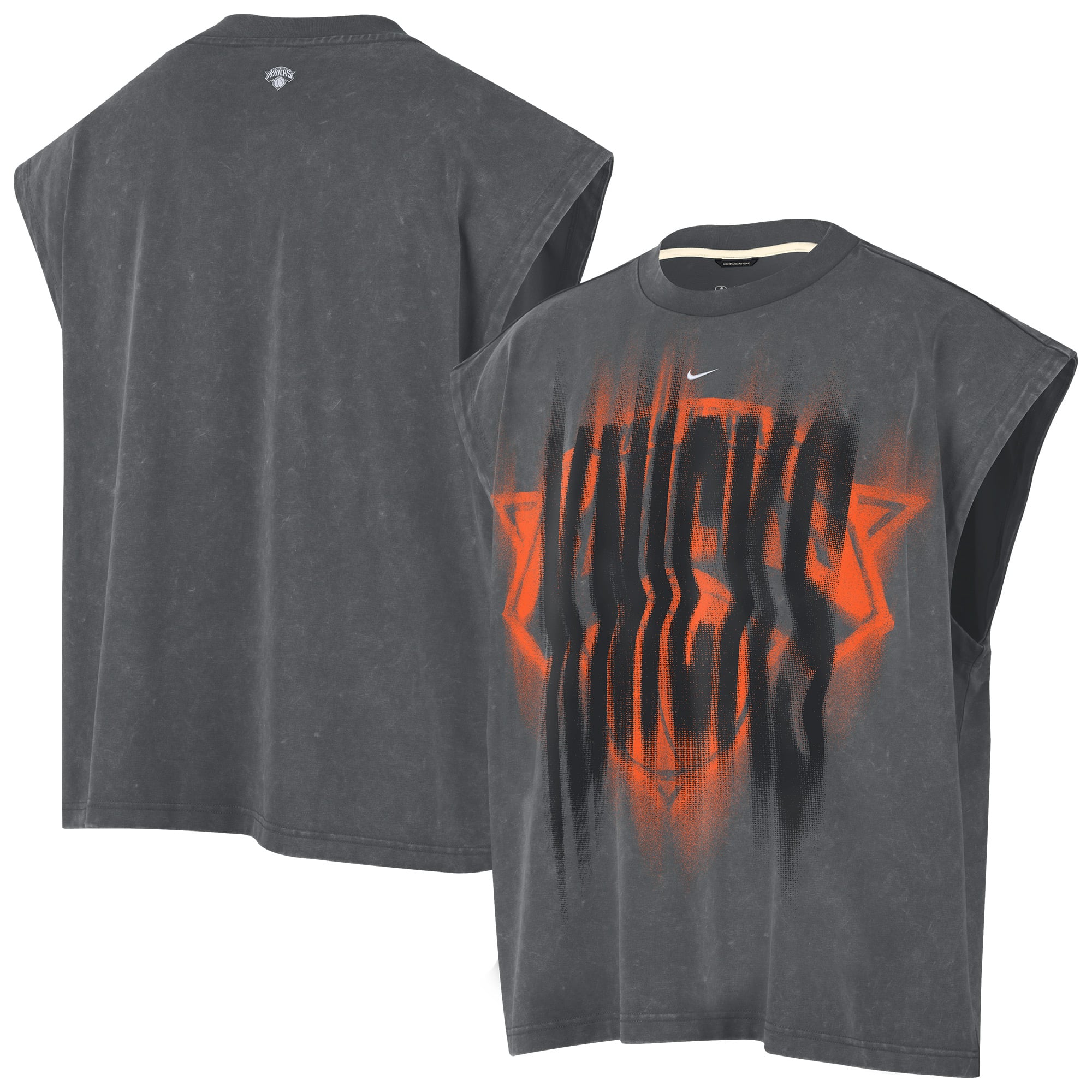Débardeur d'avant-match Nike Charcoal New York Knicks 2026 Standard Issue pour homme