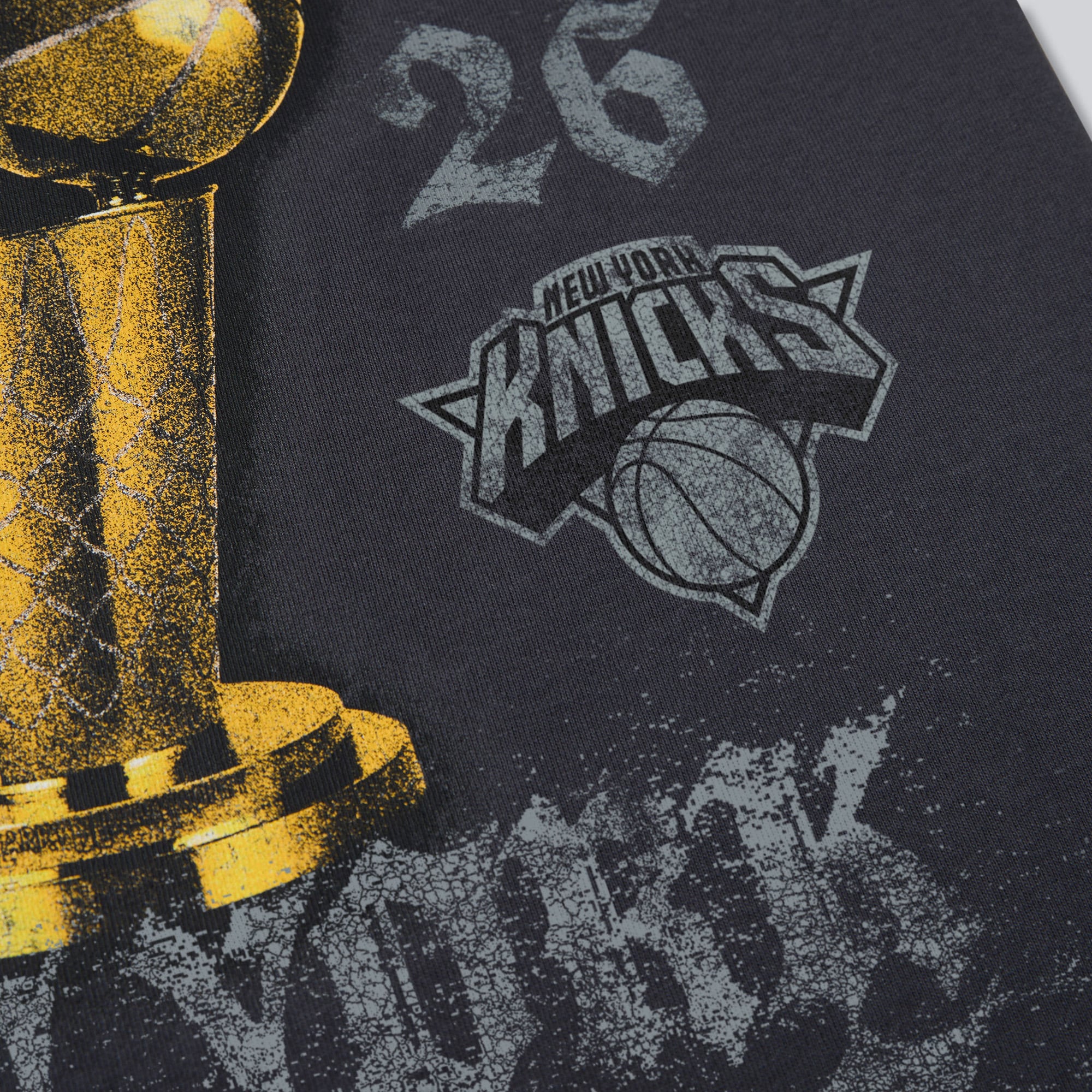Men's Nike Gray New York Knicks 2026 NBA Finals Champions Authentic Locker Room Limited Edition On Court T-Shirt
