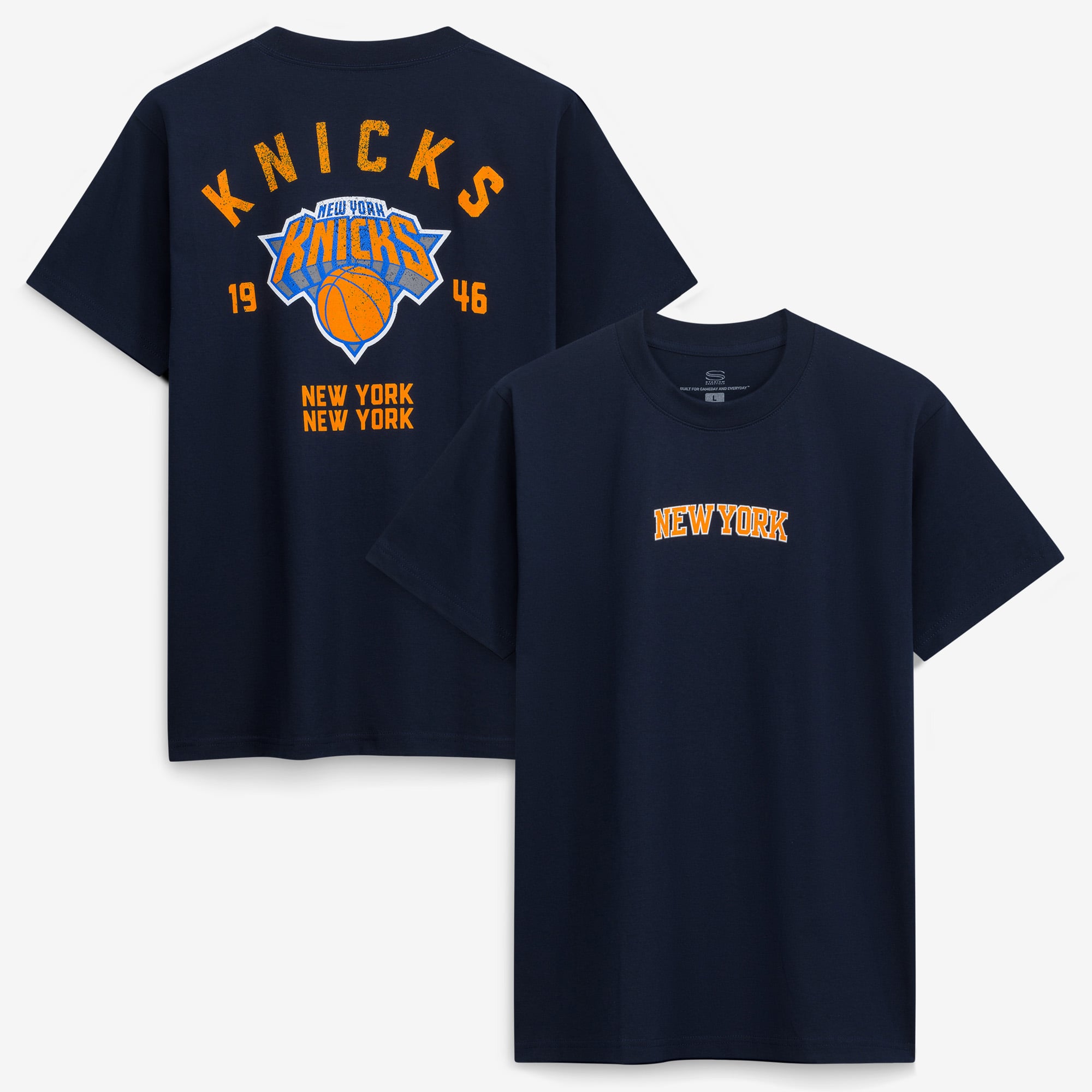 T-shirt urbain épais Stadium Essentials bleu marine New York Knicks Get Back pour homme