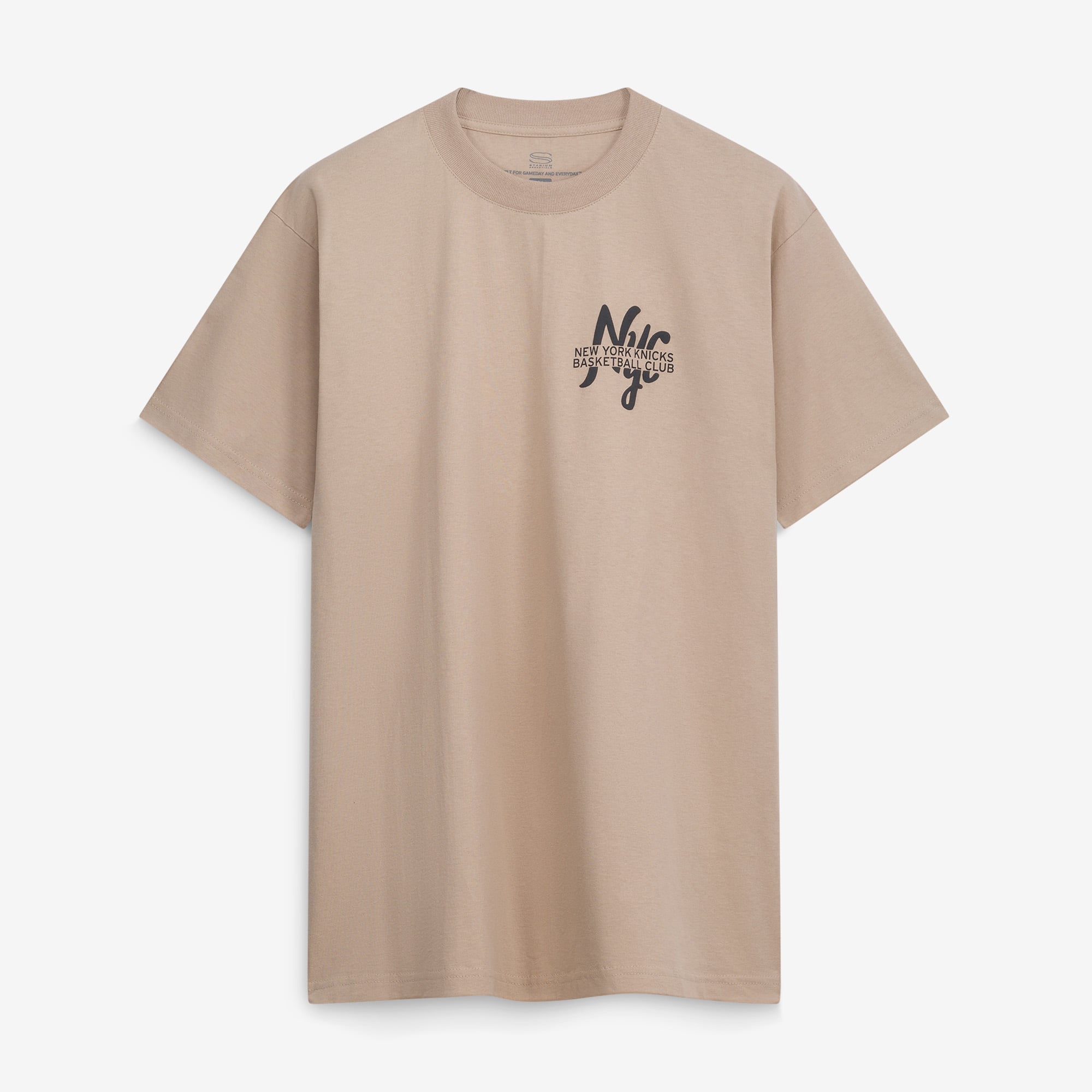 T-shirt surdimensionné Stadium Essentials pour homme, couleur beige, des New York Knicks, Forever