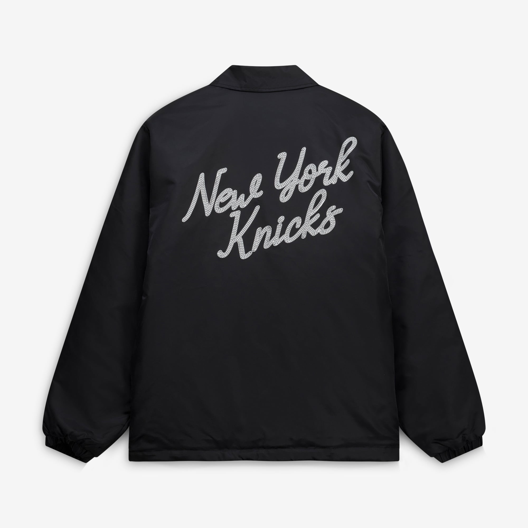 Veste d'entraîneur Starter noire pour homme, New York Knicks, à boutons-pression.