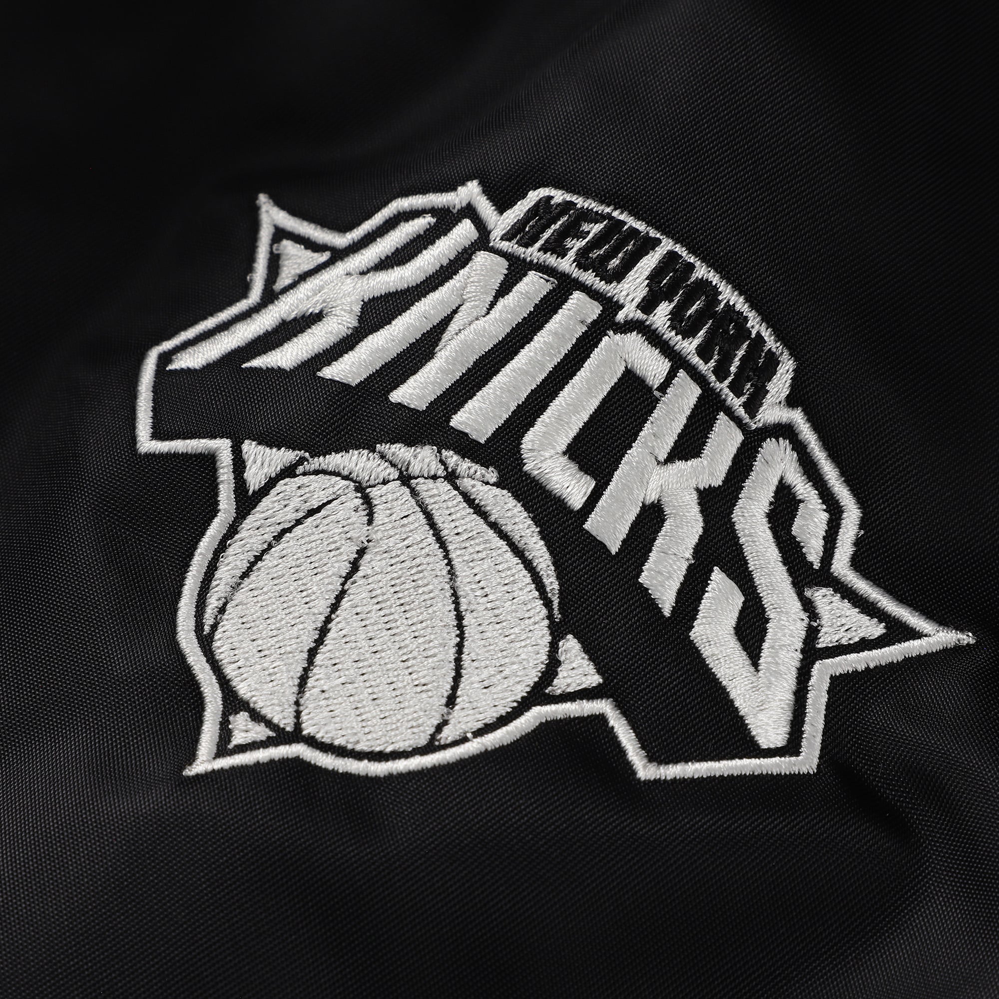 Veste d'entraîneur Starter noire pour homme, New York Knicks, à boutons-pression.