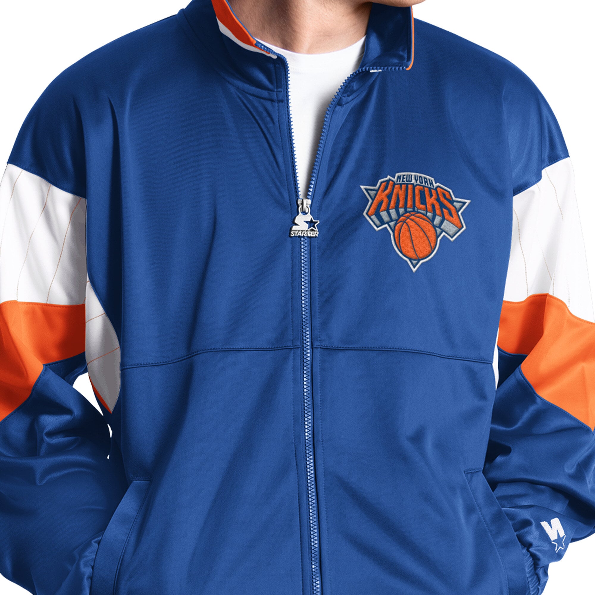 Veste de survêtement zippée Starter Blue New York Knicks Legacy pour homme