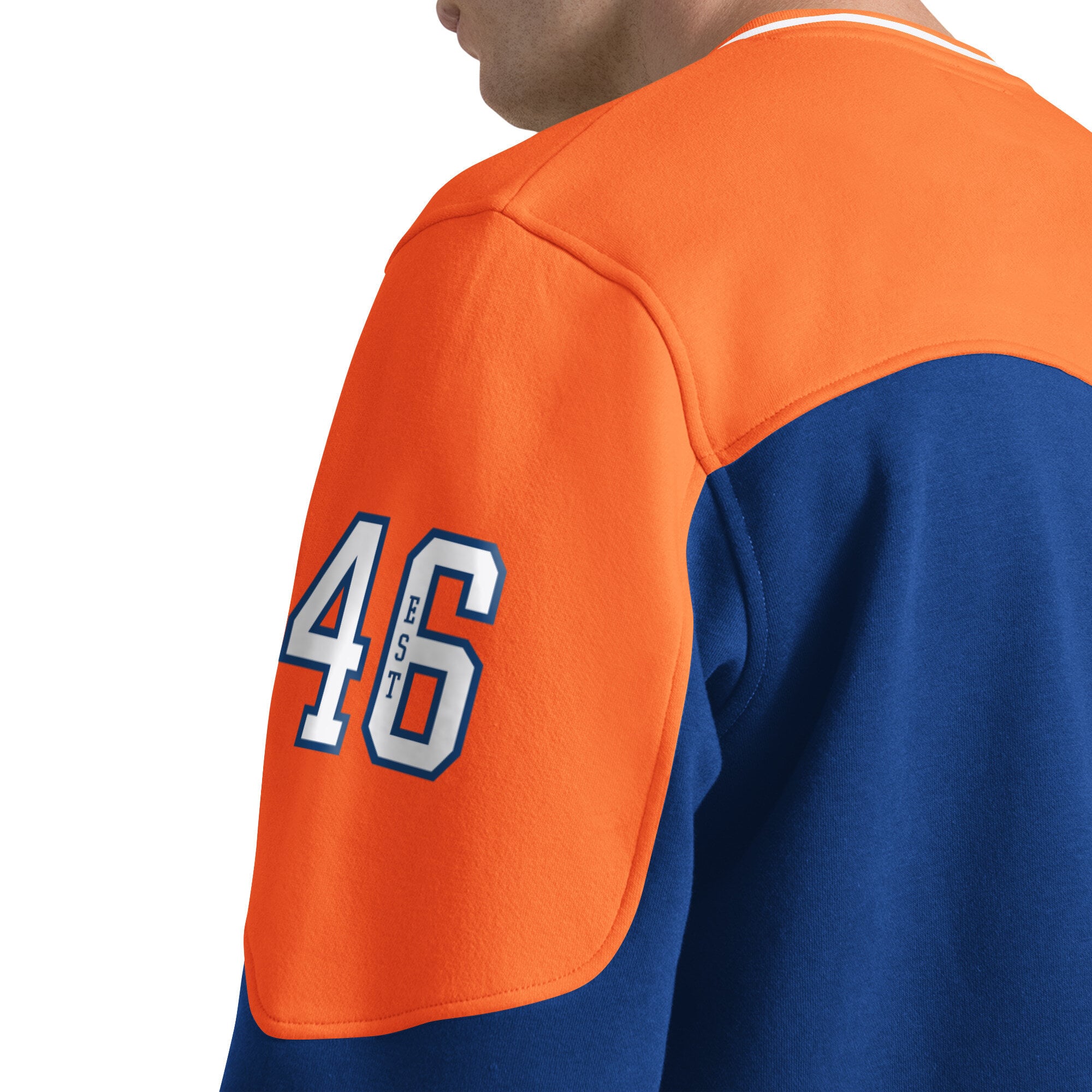 T-shirt à manches longues et col en V Starter Blue New York Knicks pour homme