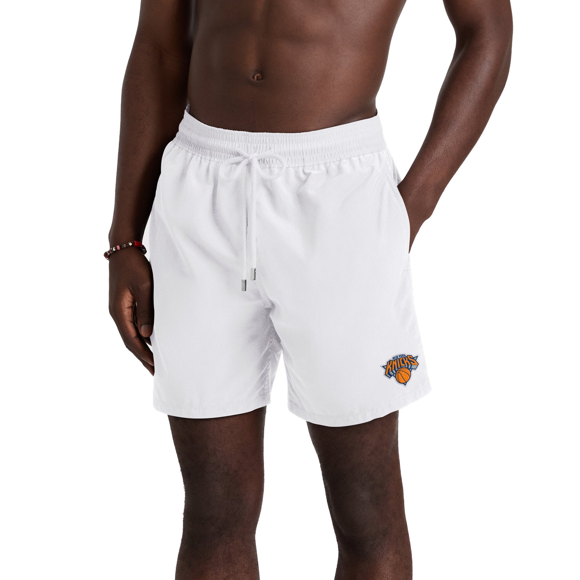 Maillot de bain Vilebrequin pour homme la marque G-III, blanc, New York Knicks, uni