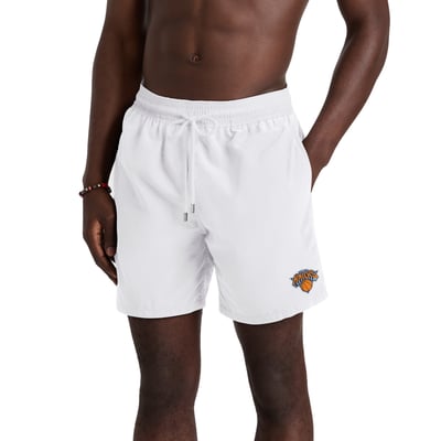 New York Knicks Vilebrequin by G-III Solid Swim Trunks - White