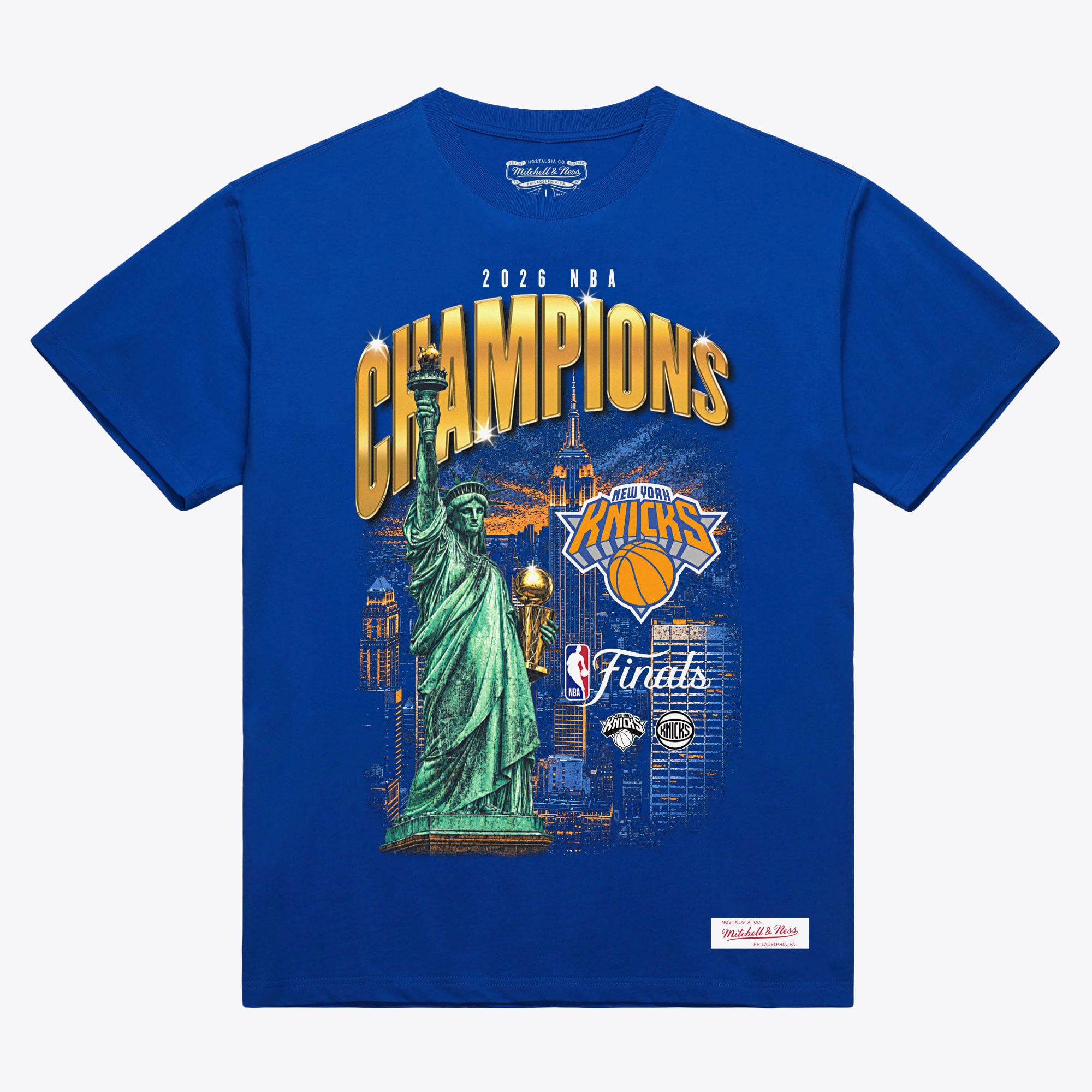 New York Knicks Blue 2026 NBA Finals Champions City T-Shirt