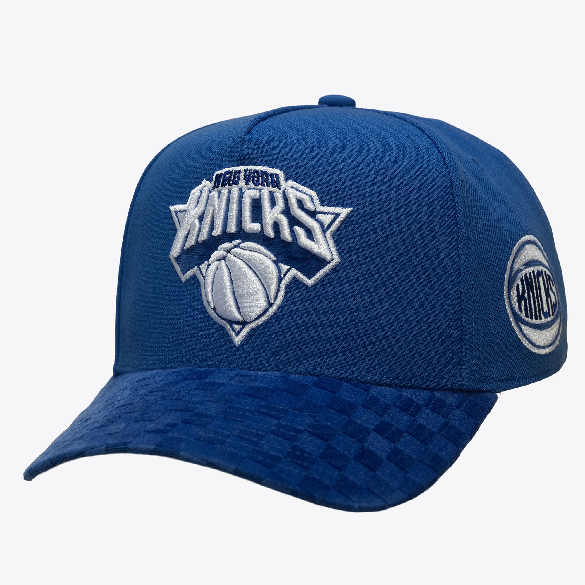 New York Knicks Blue Check It Select It Pro Pinch Strapback Hat
