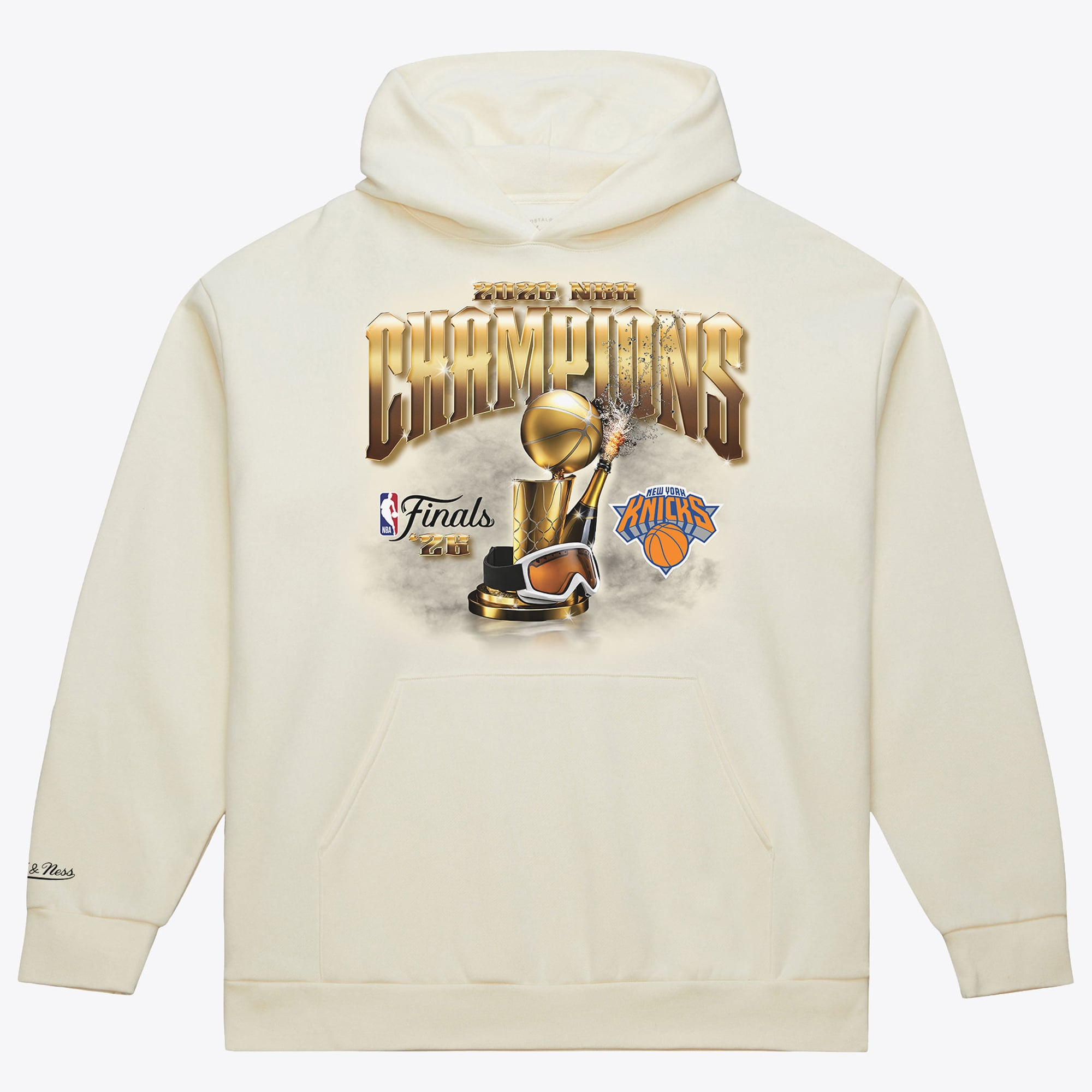 New York Knicks Cream 2026 NBA Finals Champions Hoodie