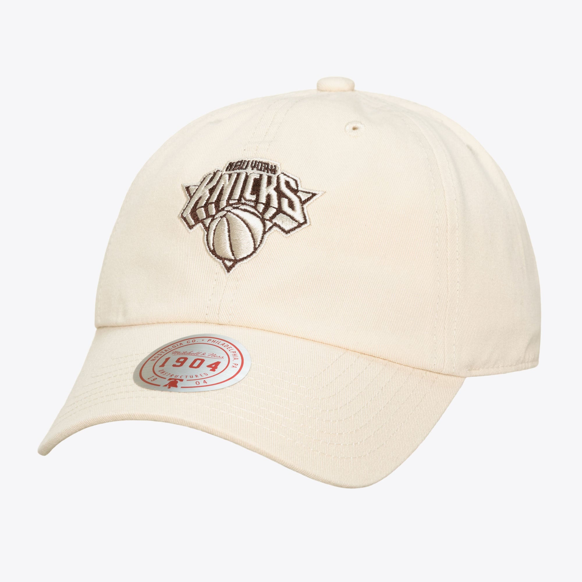 New York Knicks Cream & Brown 1904 Dad Adjustable Hat
