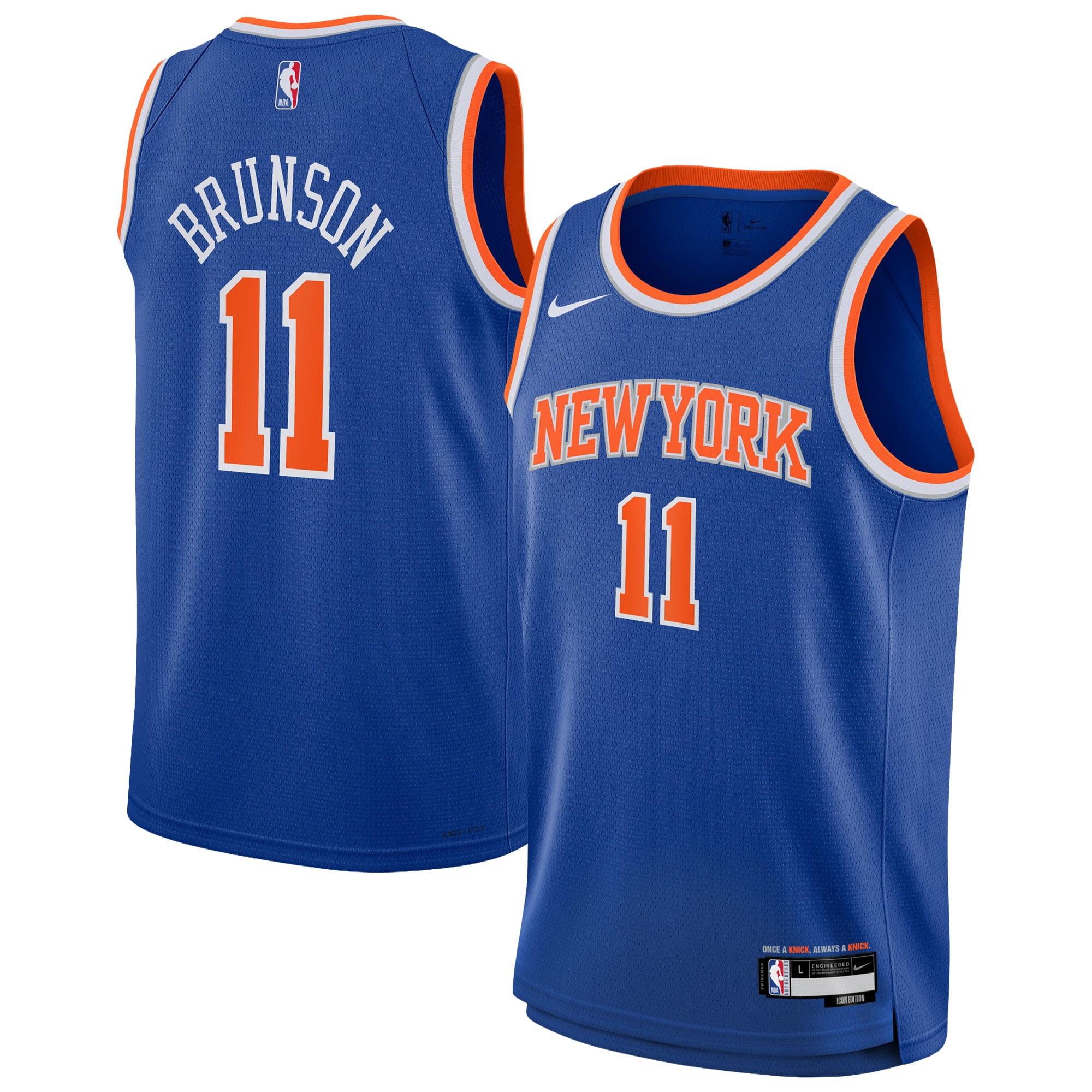 New York Knicks Nike Icon Swingman Jersey - Jalen Brunson - Kids