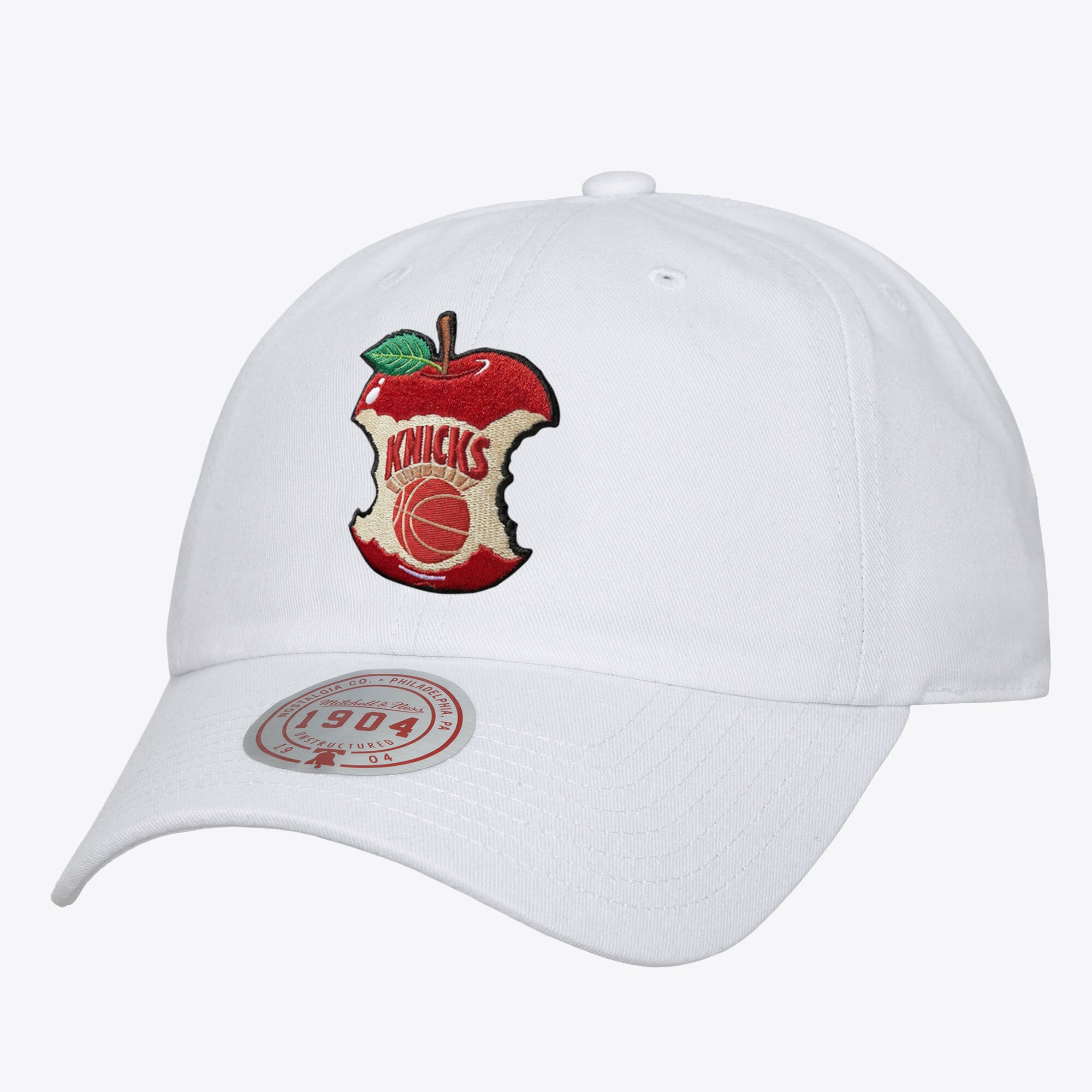 New York Knicks White Apple Bite 1904 Adjustable Dad Hat