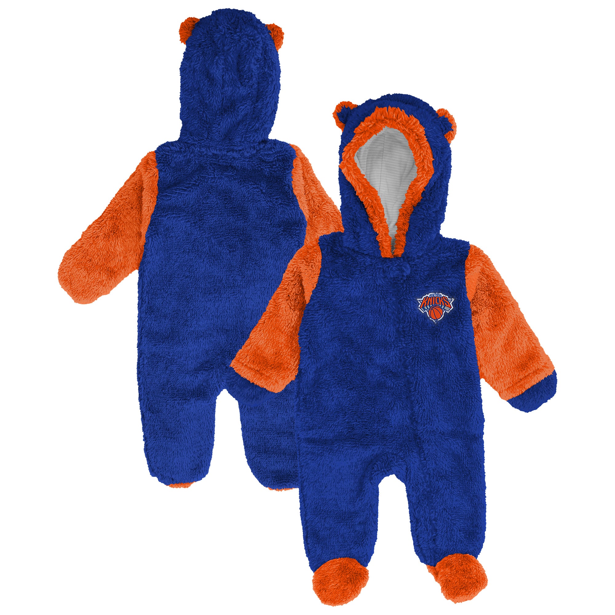Grenouillère polaire zippée Outerstuff bleue New York Knicks pour nouveau-né et nourrisson