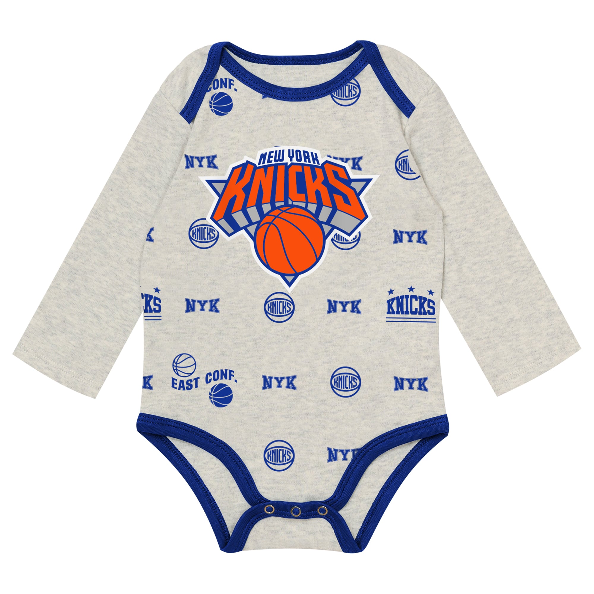 Ensemble pour nouveau-né et bébé Outerstuff New York Knicks : body, pantalon bonnet à revers.