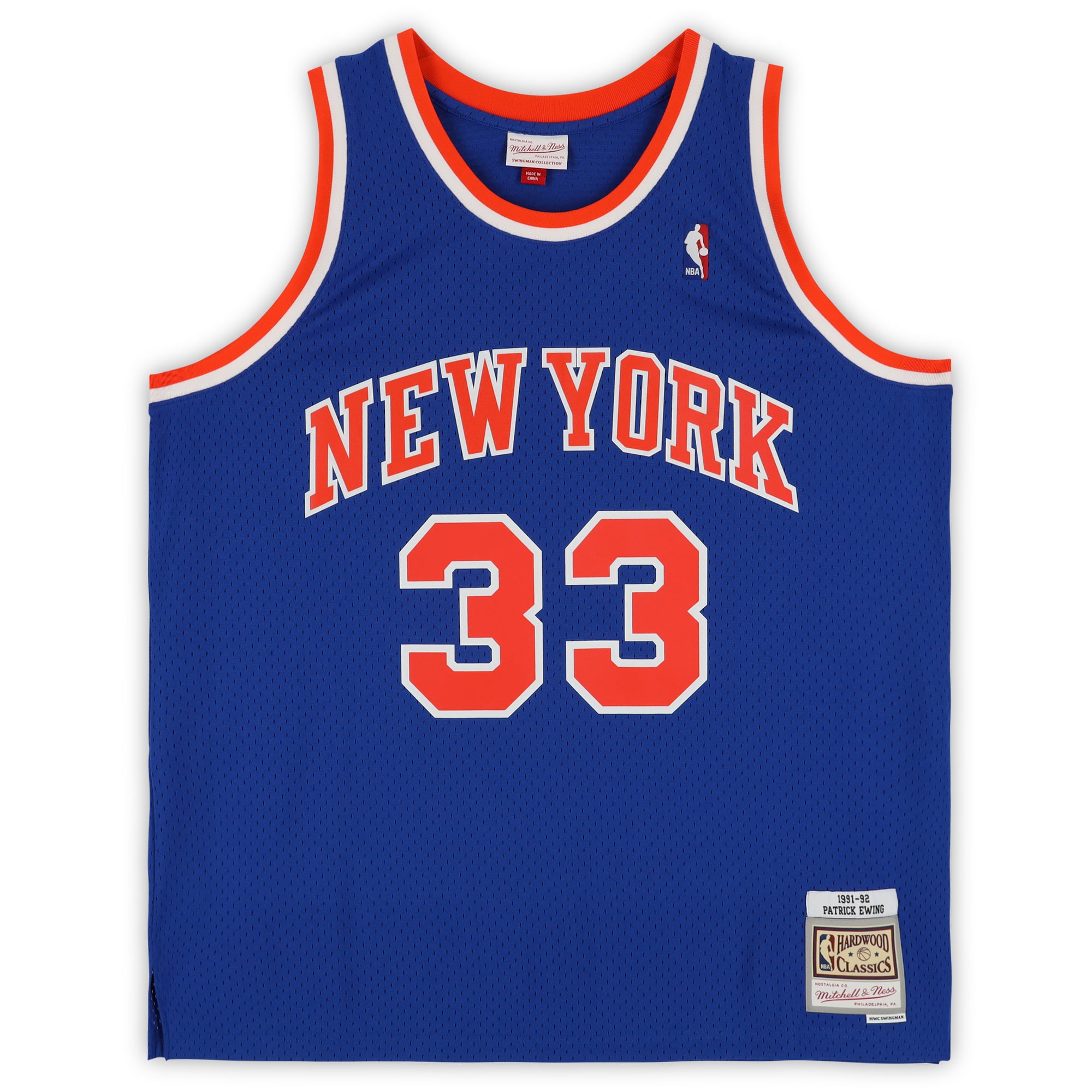 Patrick Ewing New York Knicks Autographed Royal Blue Mitchell & Ness 1991 Swingman Jersey