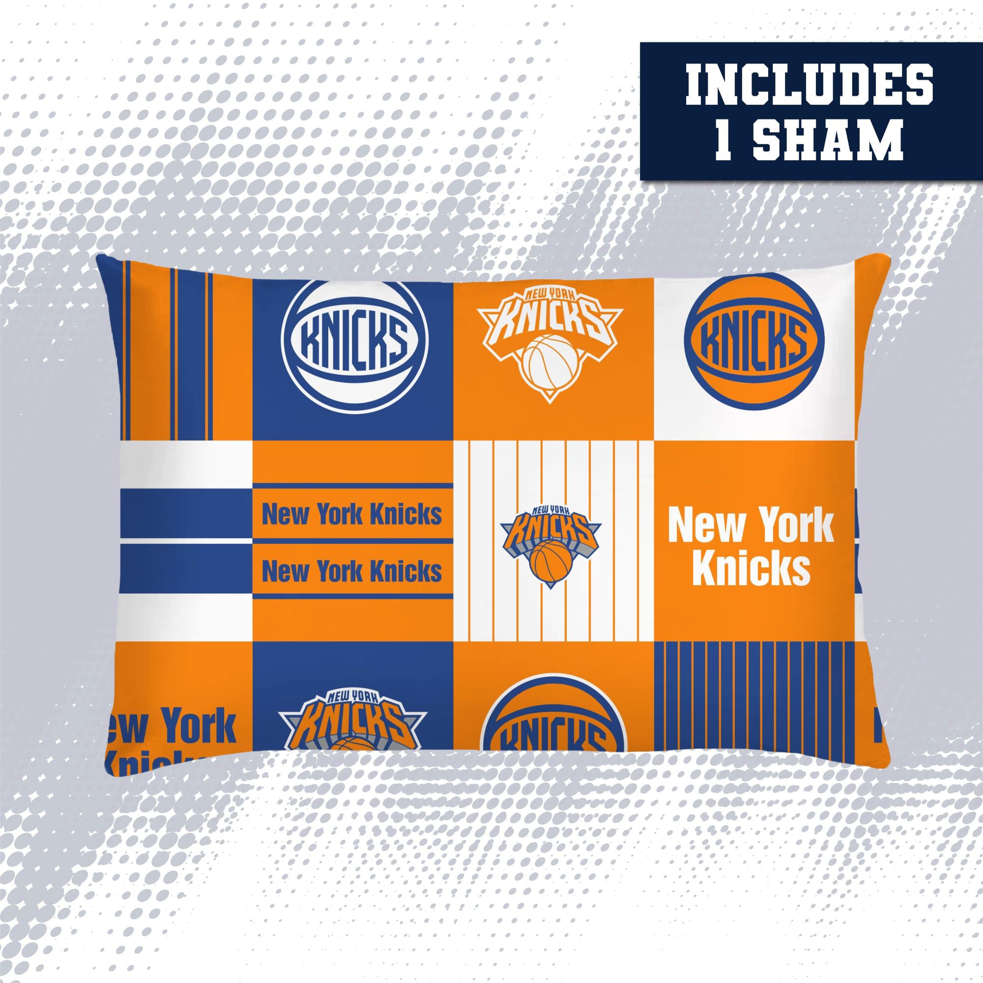 Pegasus New York Knicks Patchwork Plaid Three-Piece Full/Queen Bed in a Bag Set