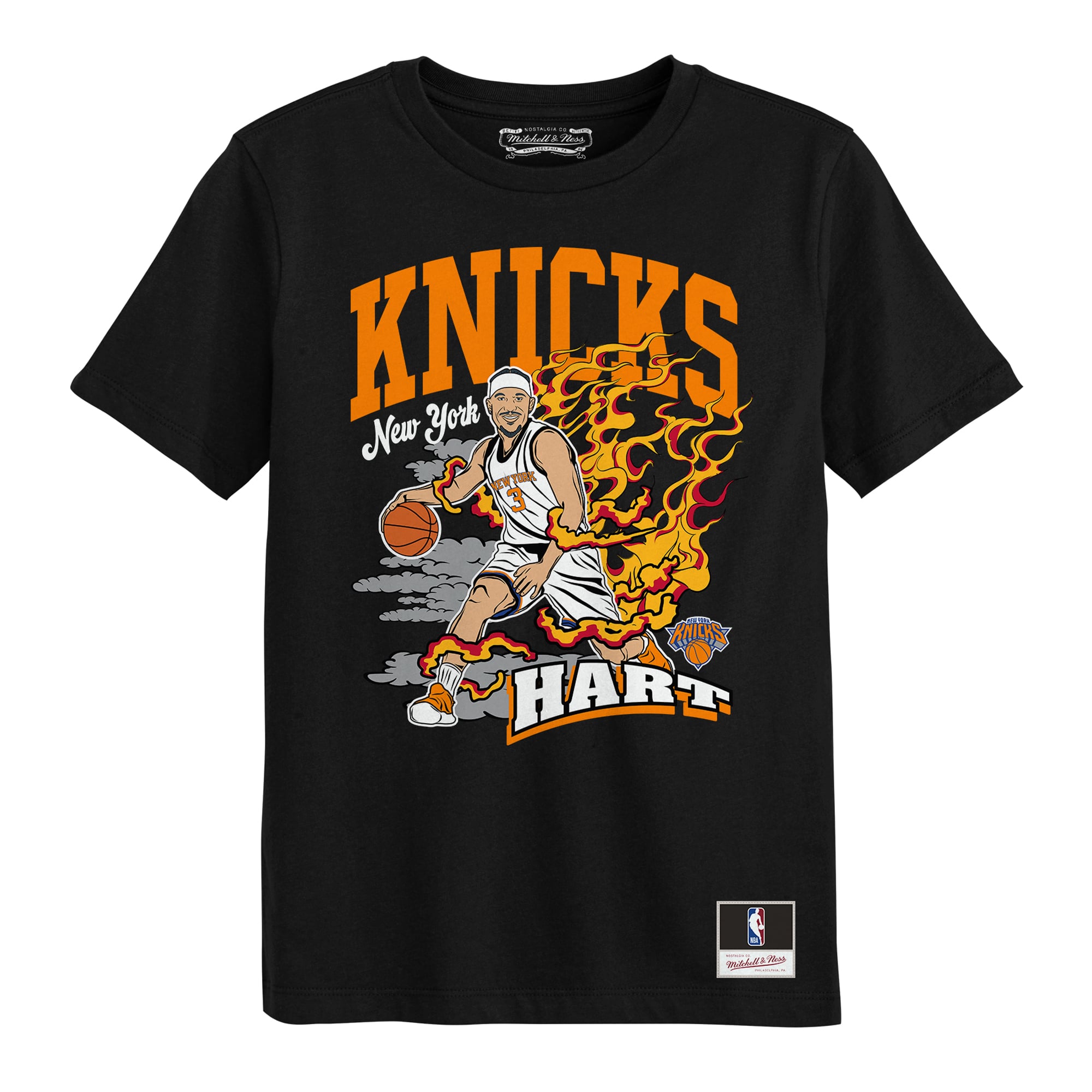 Preschool Mitchell & Ness Josh Hart Black New York Knicks Fired Up T-Shirt
